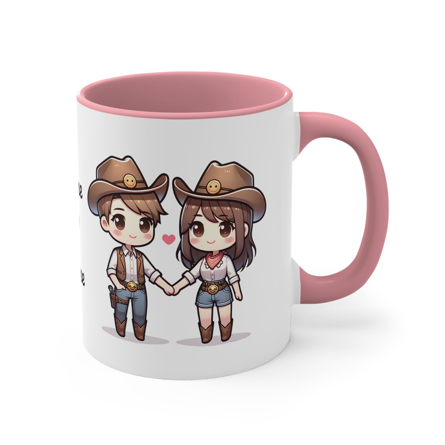 Cowboy Couple Collection 3 Personalized Cute - Custom Accent Coffee Mug, 11oz