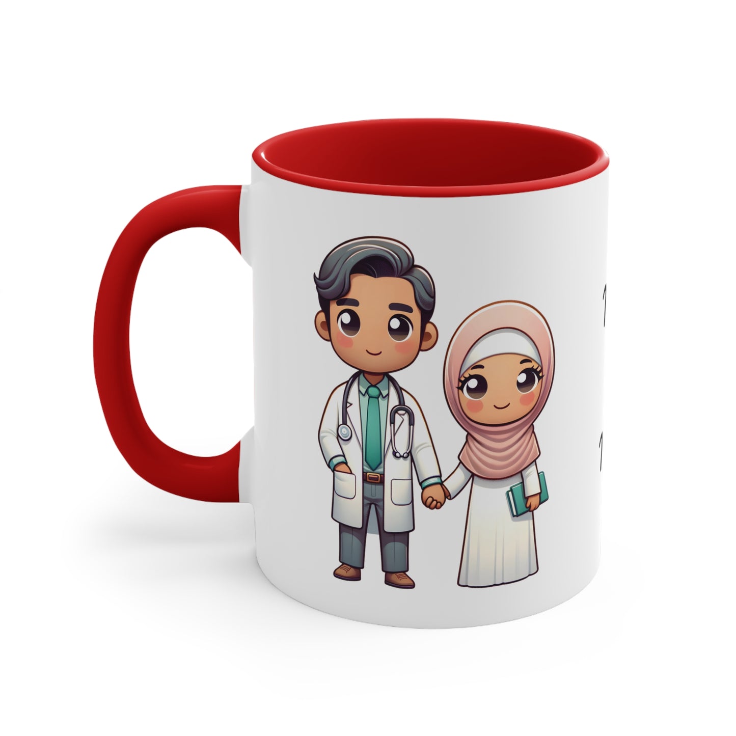 Doctor Couple Collection 6 Personalized Cute - Custom Accent Coffee Mug, 11oz