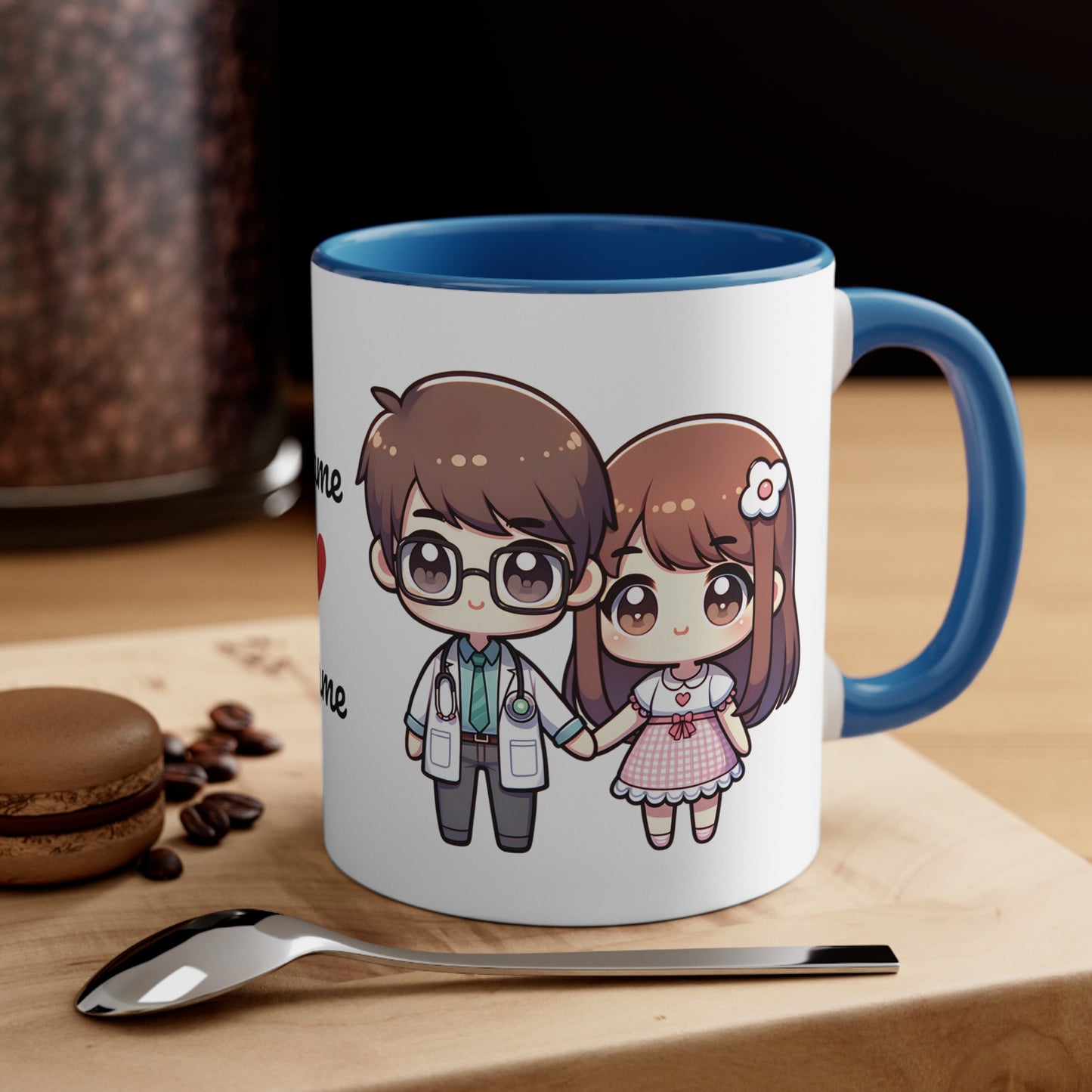 Doctor Couple Collection 3 Personalized Cute - Custom Accent Coffee Mug, 11oz