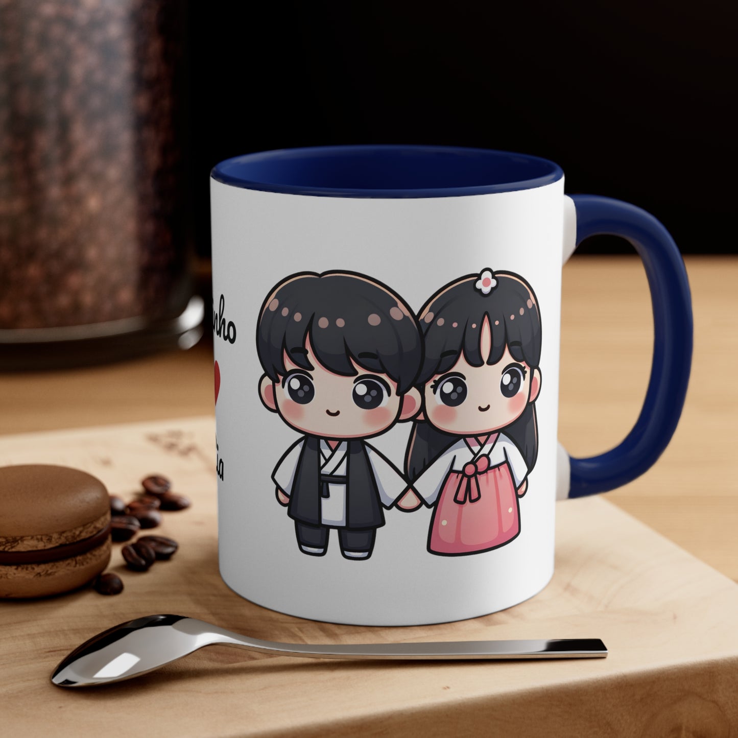 Korean Couple in Korean Clothes Collection 12 Personalized Cute - Custom Accent Coffee Mug, 11oz