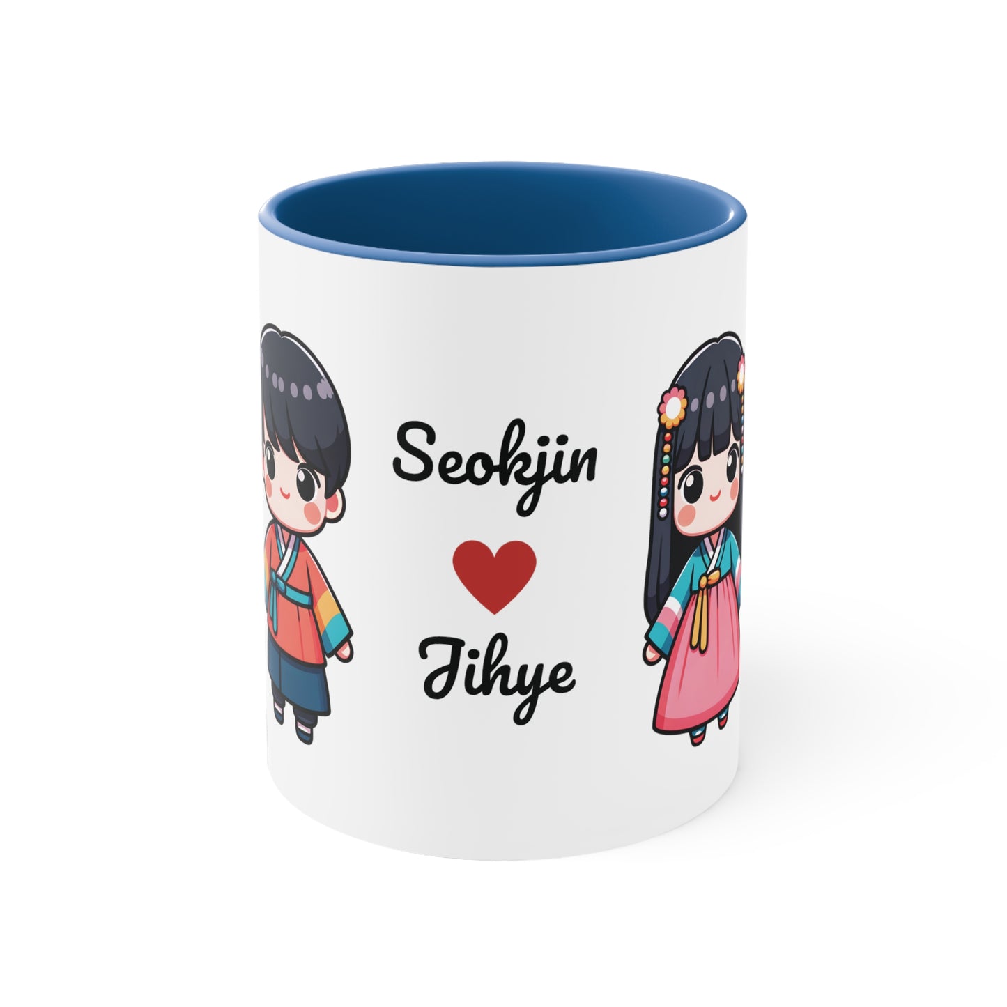 Korean Couple in Korean Clothes Collection 10 Personalized Cute - Custom Accent Coffee Mug, 11oz