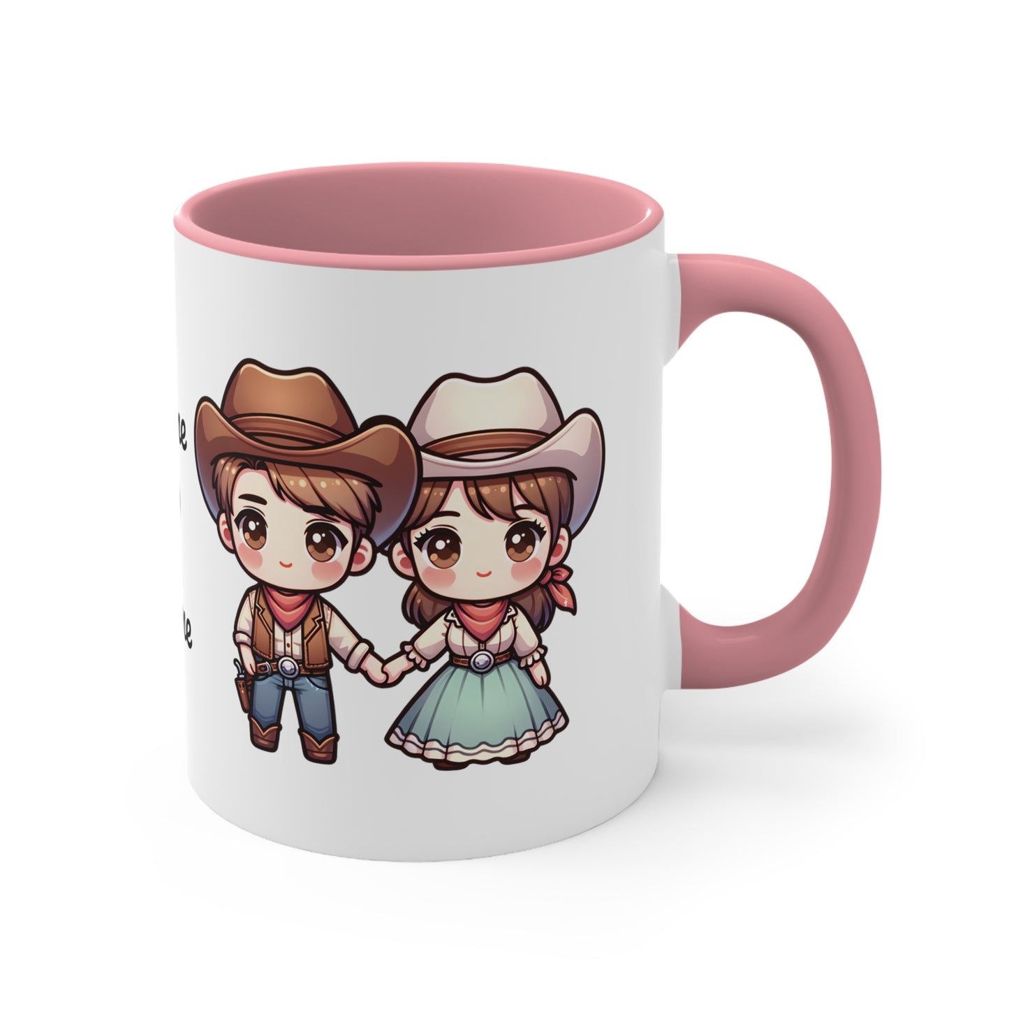 Cowboy Couple Collection 6 Personalized Cute - Custom Accent Coffee Mug, 11oz