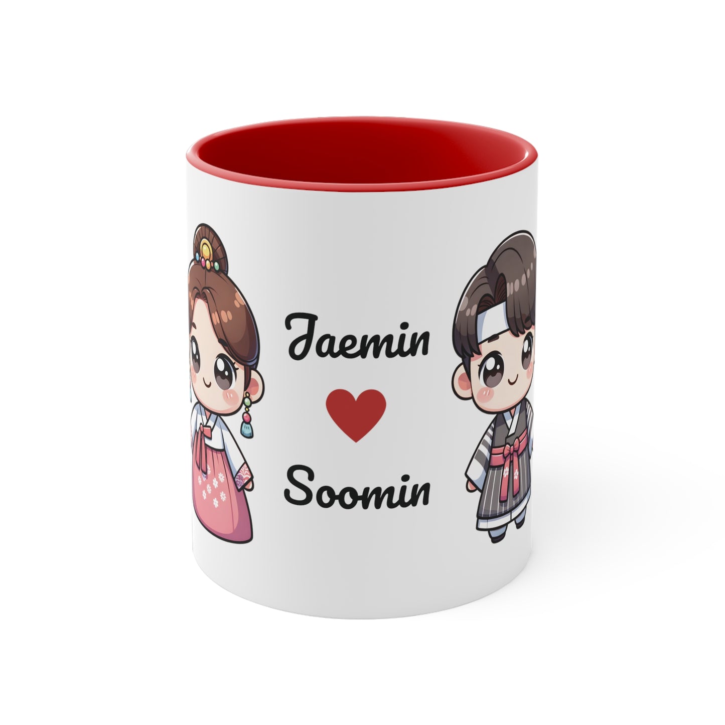 Korean Couple in Korean Clothes Collection 8 Personalized Cute - Custom Accent Coffee Mug, 11oz