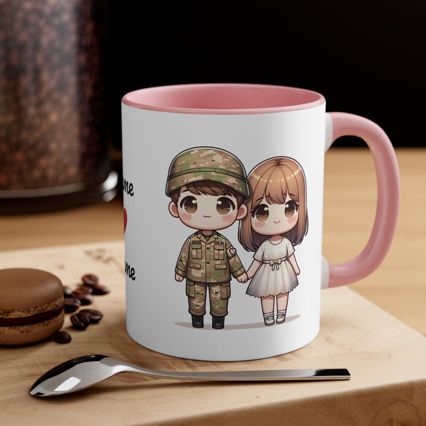 Army Couple Collection 5 Personalized Cute - Custom Accent Coffee Mug, 11oz