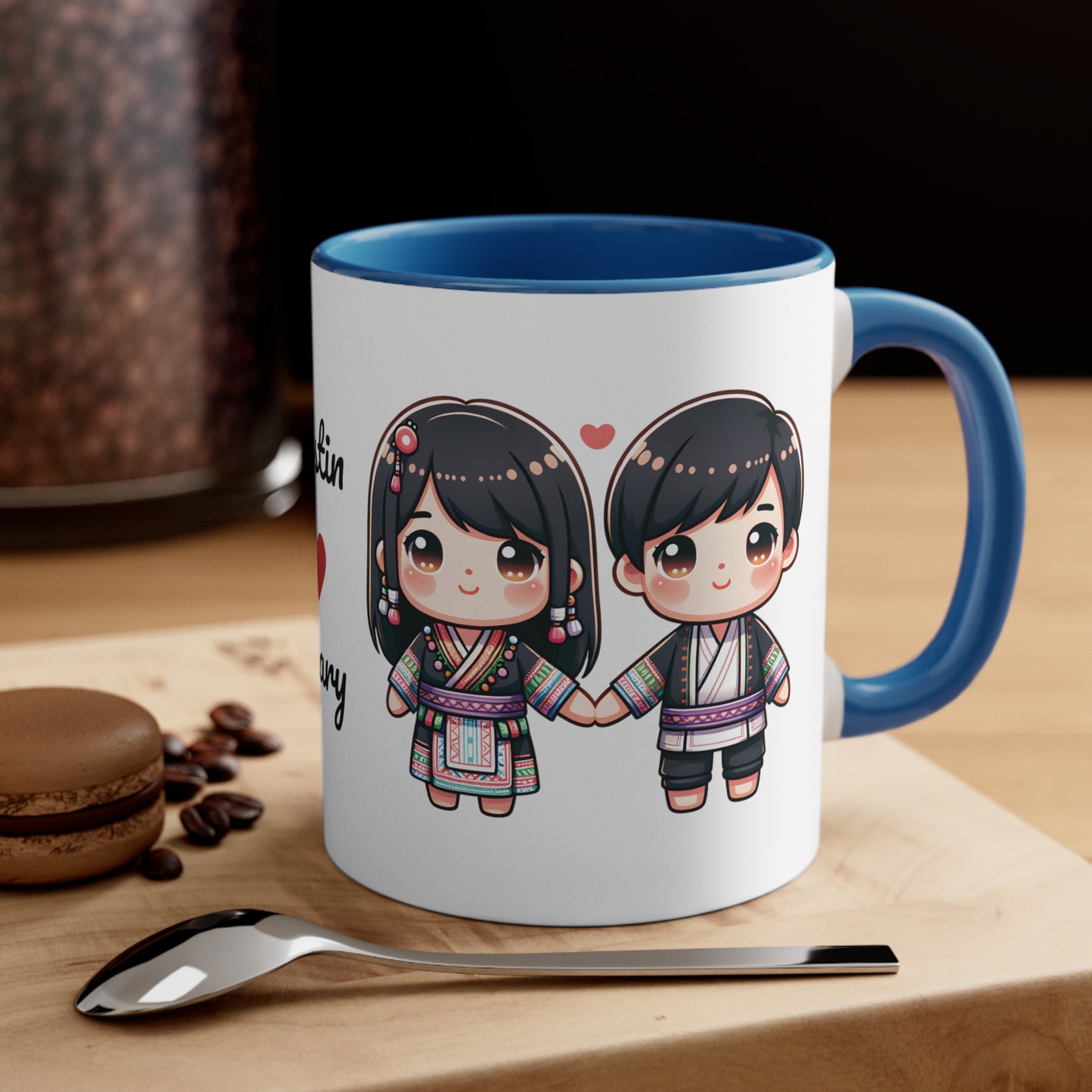 Hmong Couple Colorful Collection 6 Personalized Cute - Custom Accent Coffee Mug, 11oz