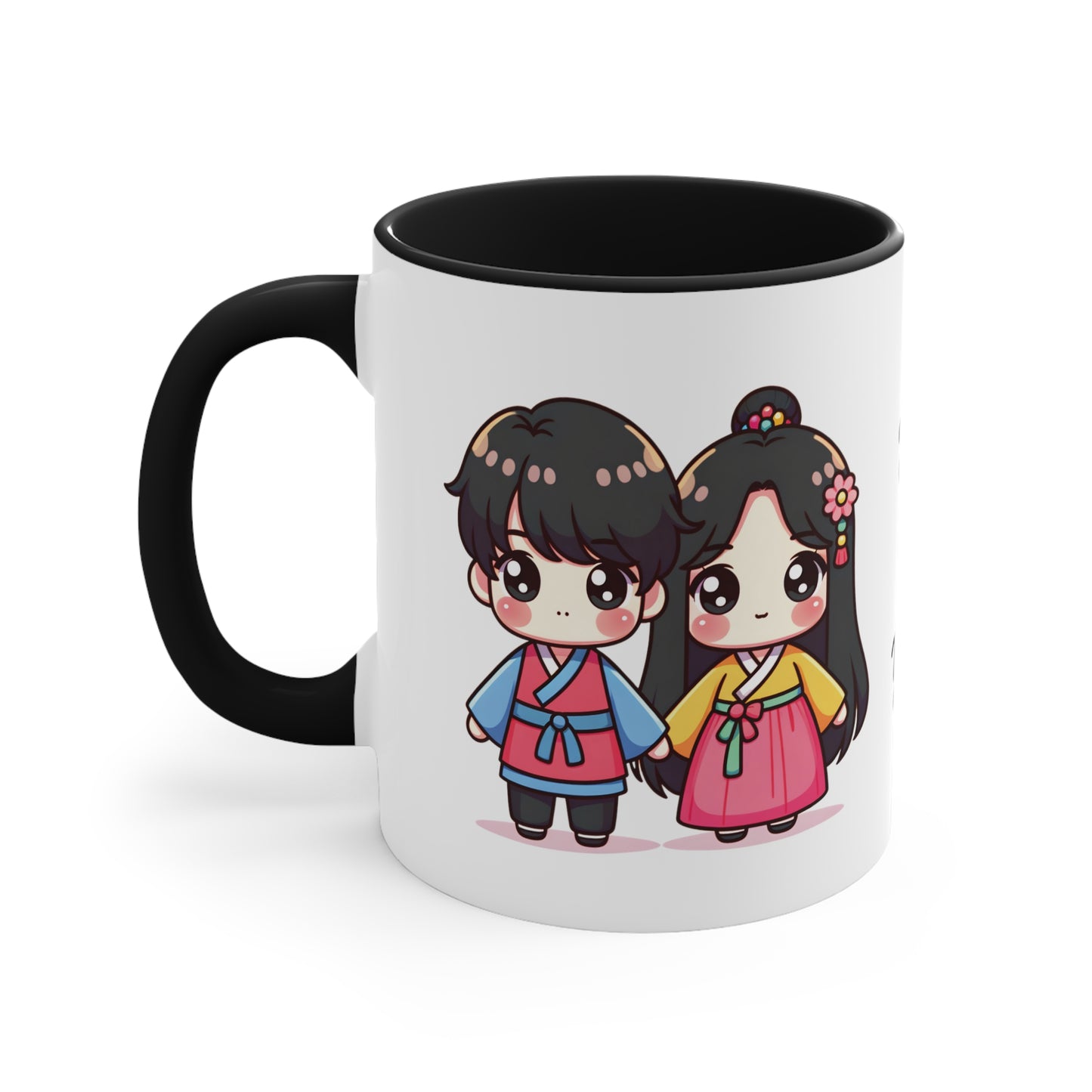 Korean Couple in Korean Clothes Collection 3 Personalized Cute - Custom Accent Coffee Mug, 11oz