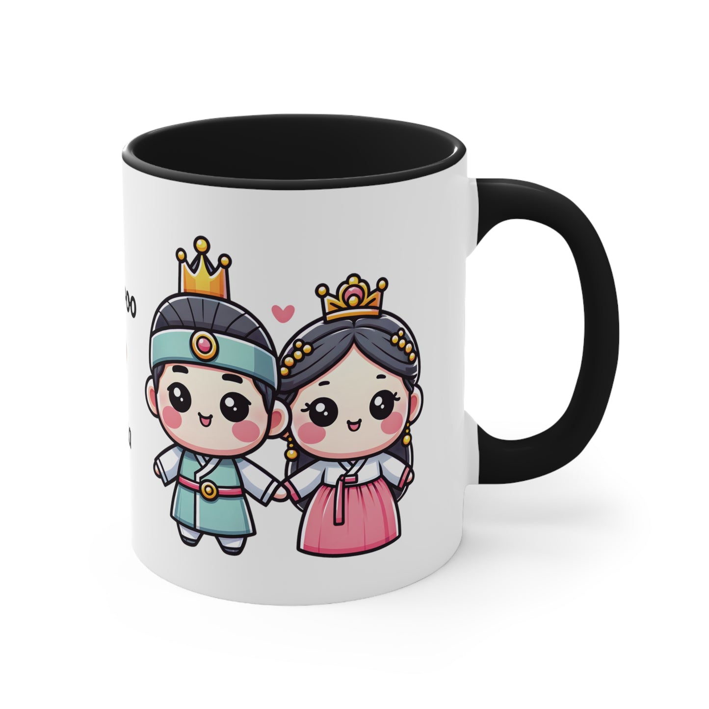 Korean Couple in Korean Clothes Collection 9 Personalized Cute - Custom Accent Coffee Mug, 11oz