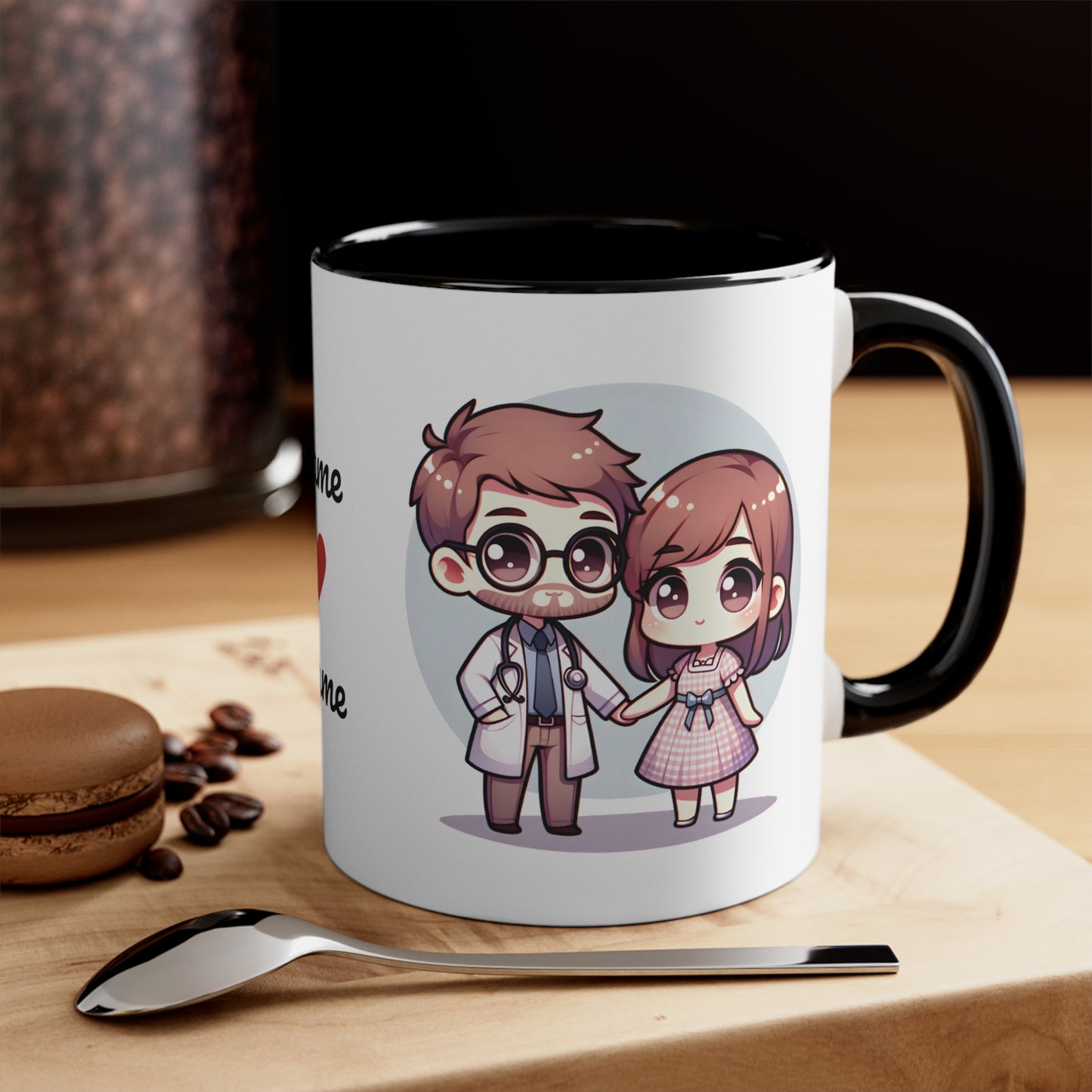 Doctor Couple Collection 4 Personalized Cute - Custom Accent Coffee Mug, 11oz