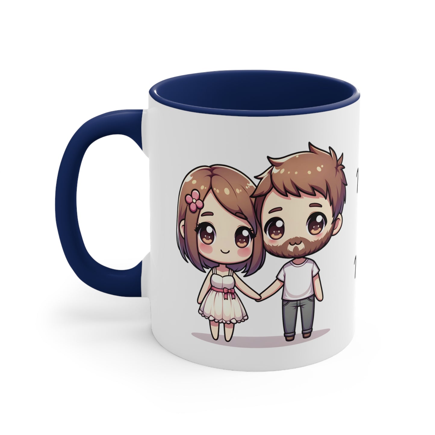 Beardman Couple Collection 5 Personalized Cute - Custom Accent Coffee Mug, 11oz