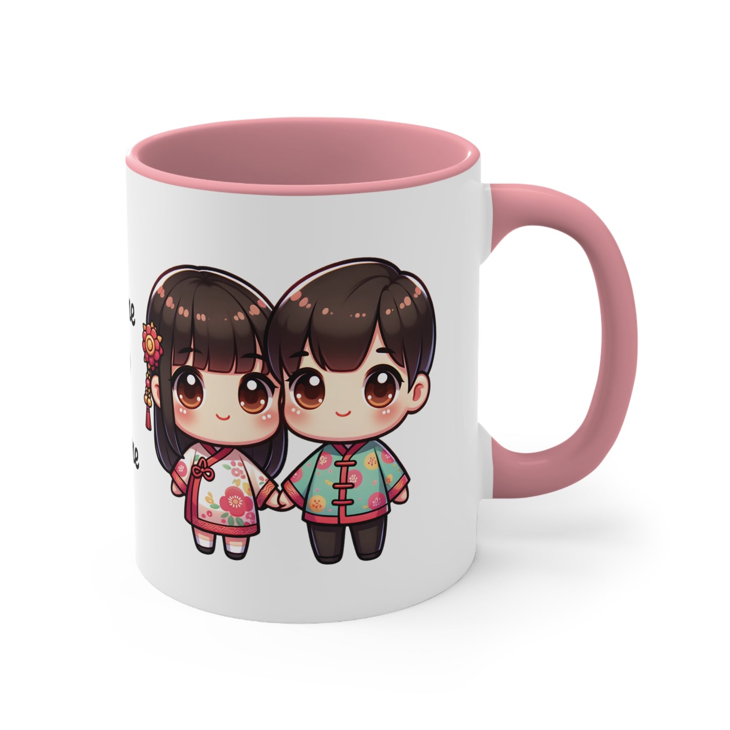 Chinese Couple in Chinese Clothes Collection 12 Personalized Cute - Custom Accent Coffee Mug, 11oz