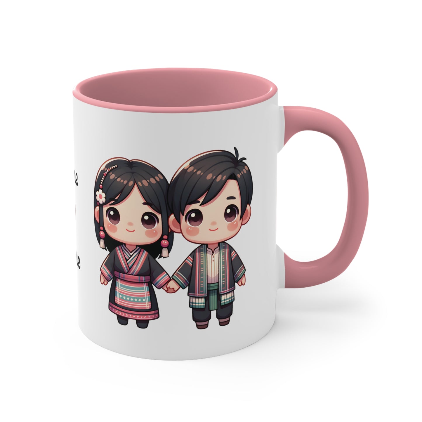 Hmong Couple Traditional Hmong Clothes Collection 6 Personalized Cute - Custom Accent Coffee Mug, 11oz