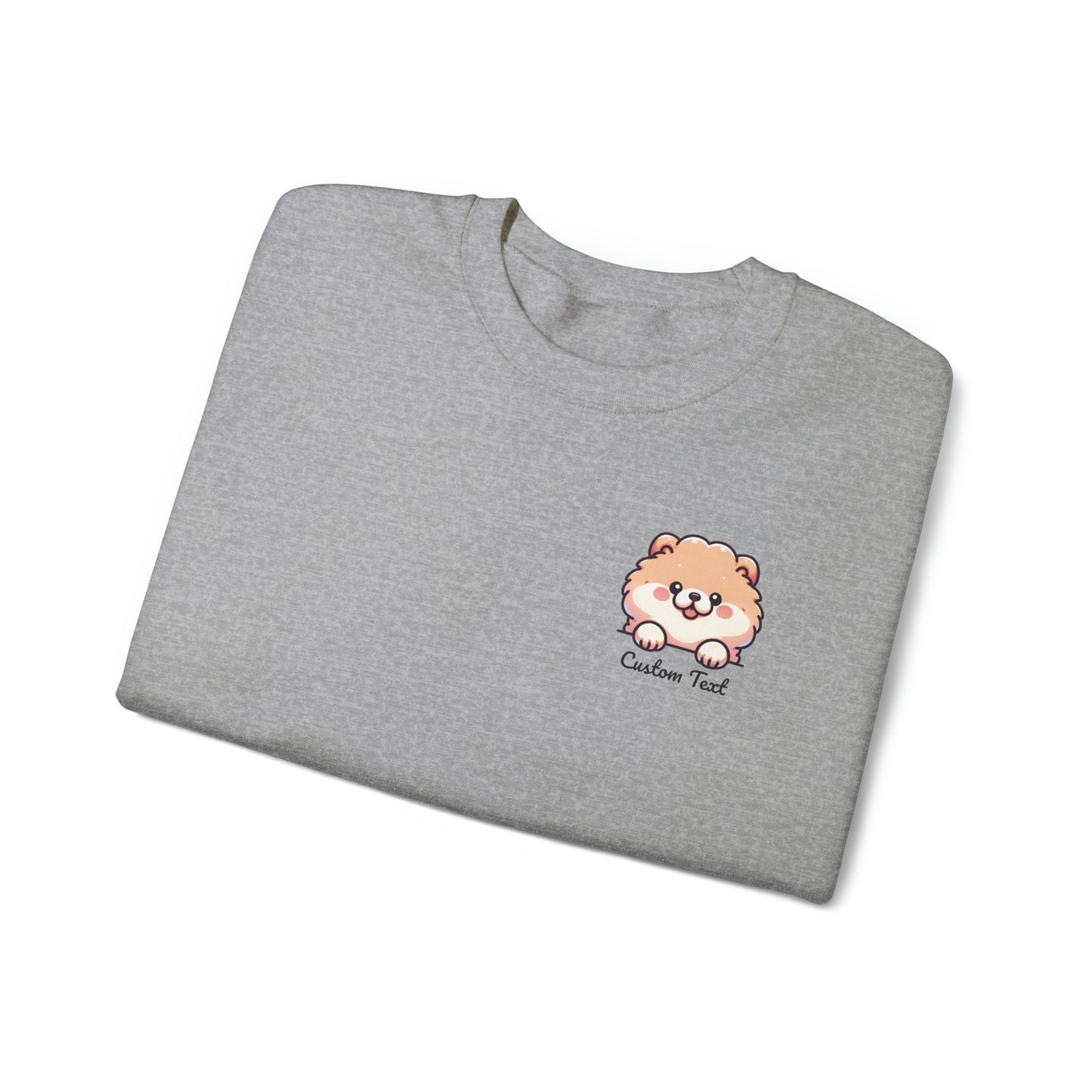 Chow Chow  Cute Puppy Dog Pocket Design 2 with Personalized Custom Text - Sweatshirt