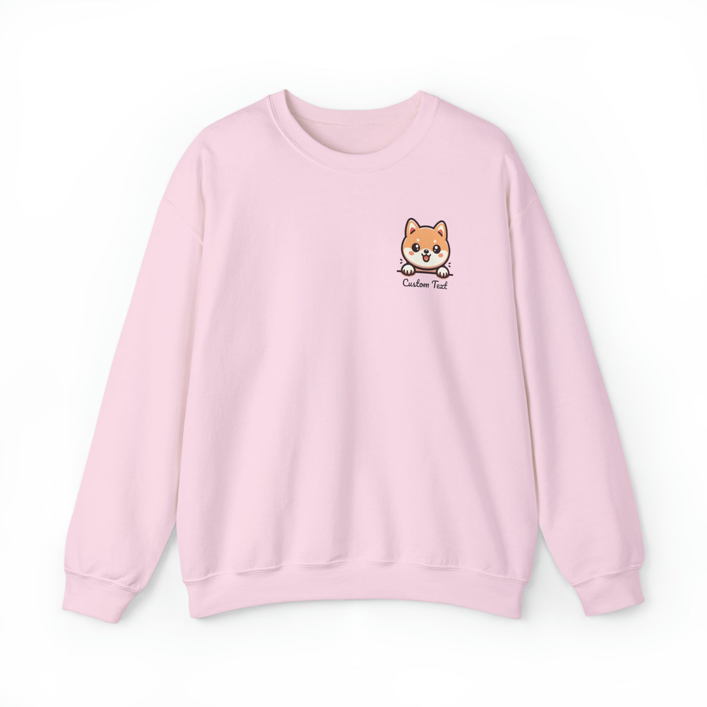 Shiba Inu Puppy Dog Pocket Design with Personalized Custom Text - Sweatshirt