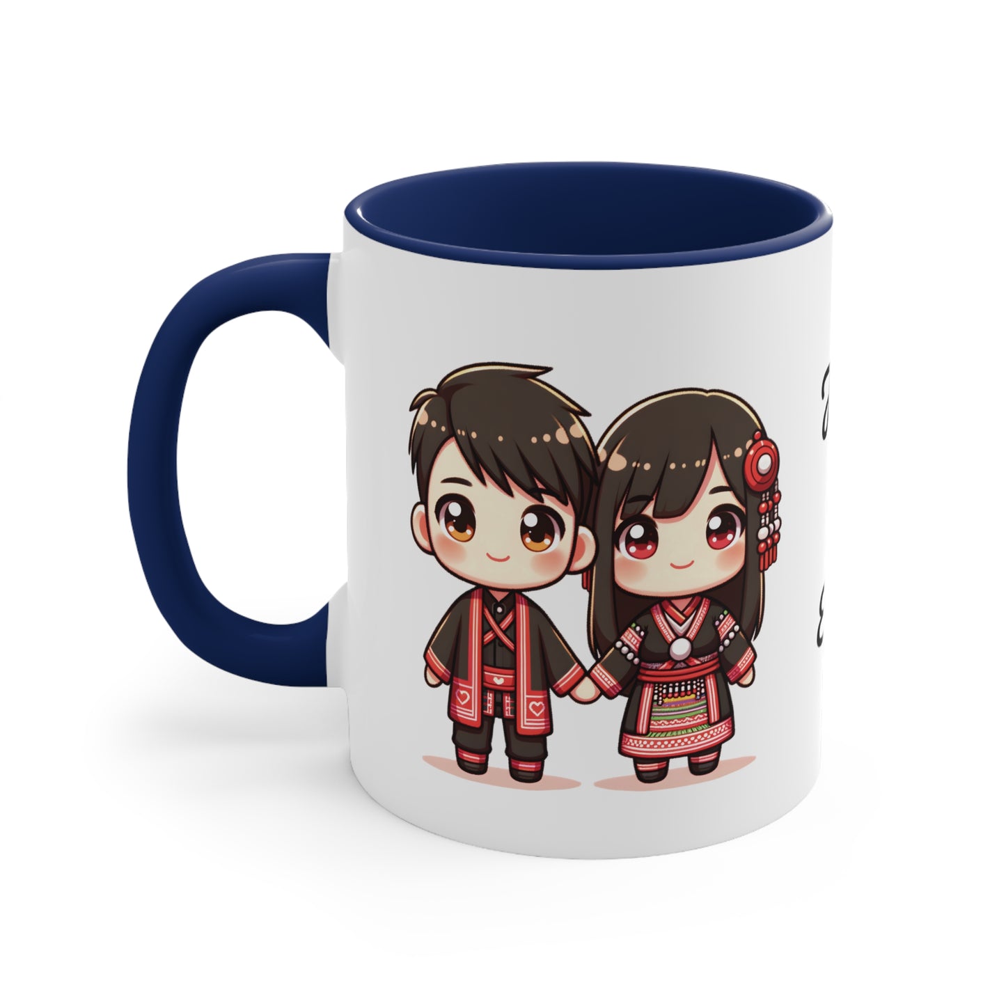 Hmong Couple Red Collection 6 Personalized Cute - Custom Accent Coffee Mug, 11oz