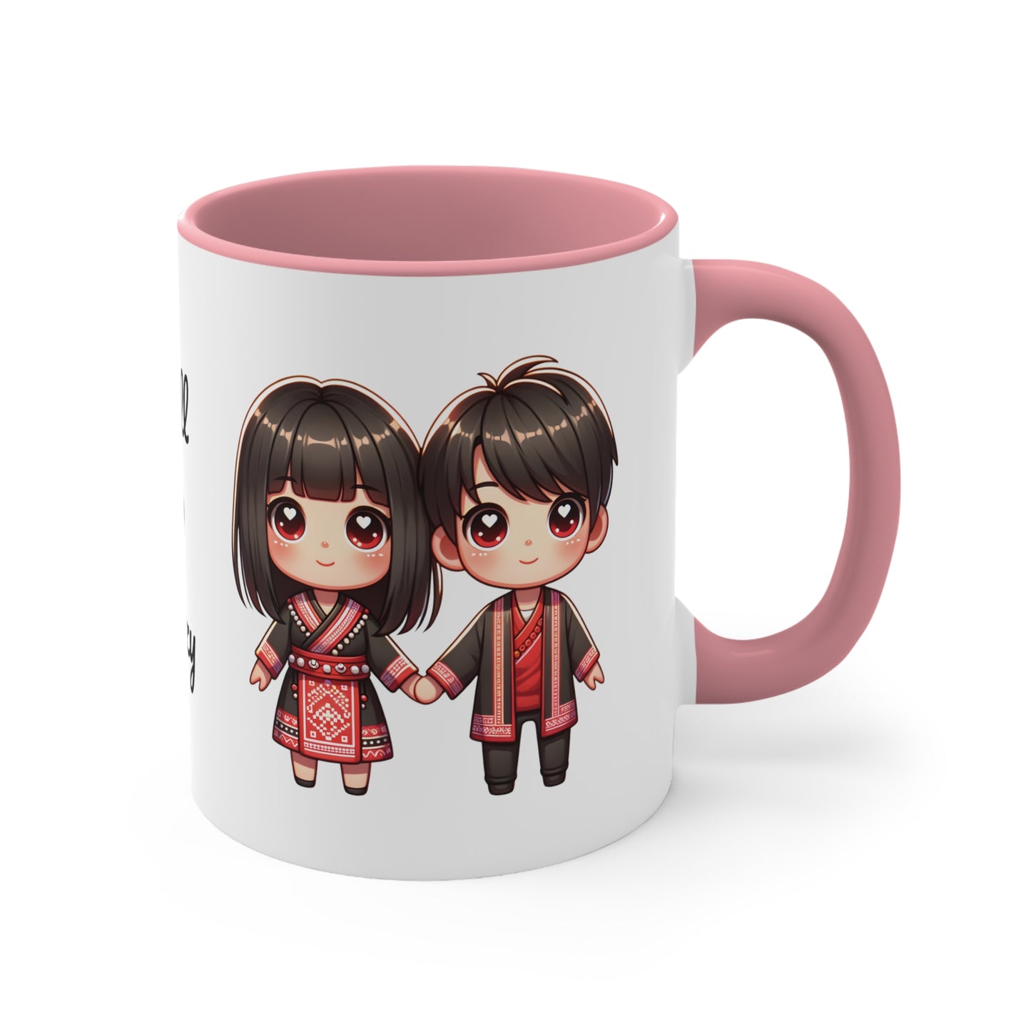 Hmong Couple Red Collection 7 Personalized Cute - Custom Accent Coffee Mug, 11oz