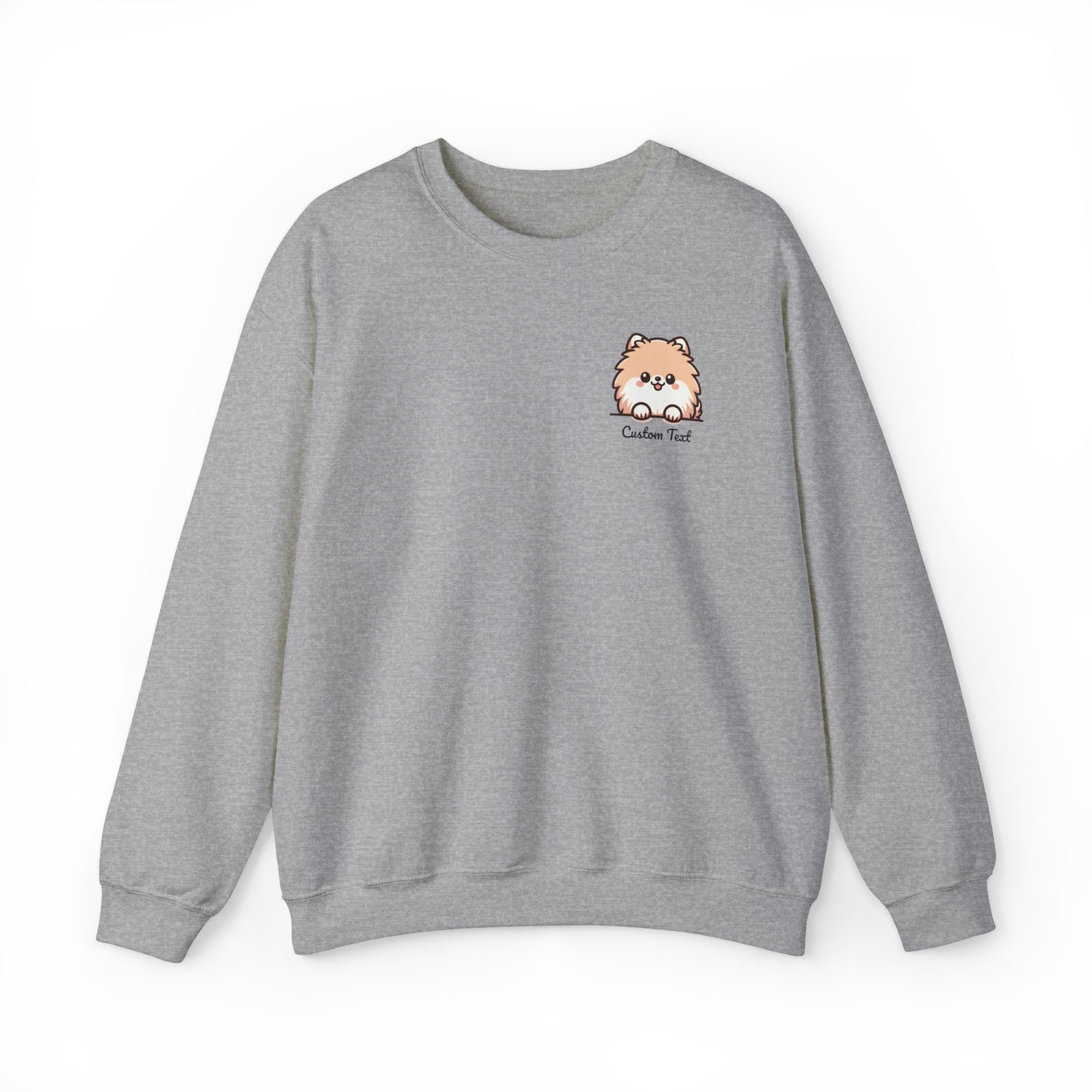 Pomeranian Cute Puppy Dog Pocket Design 2 with Personalized Custom Text - Sweatshirt