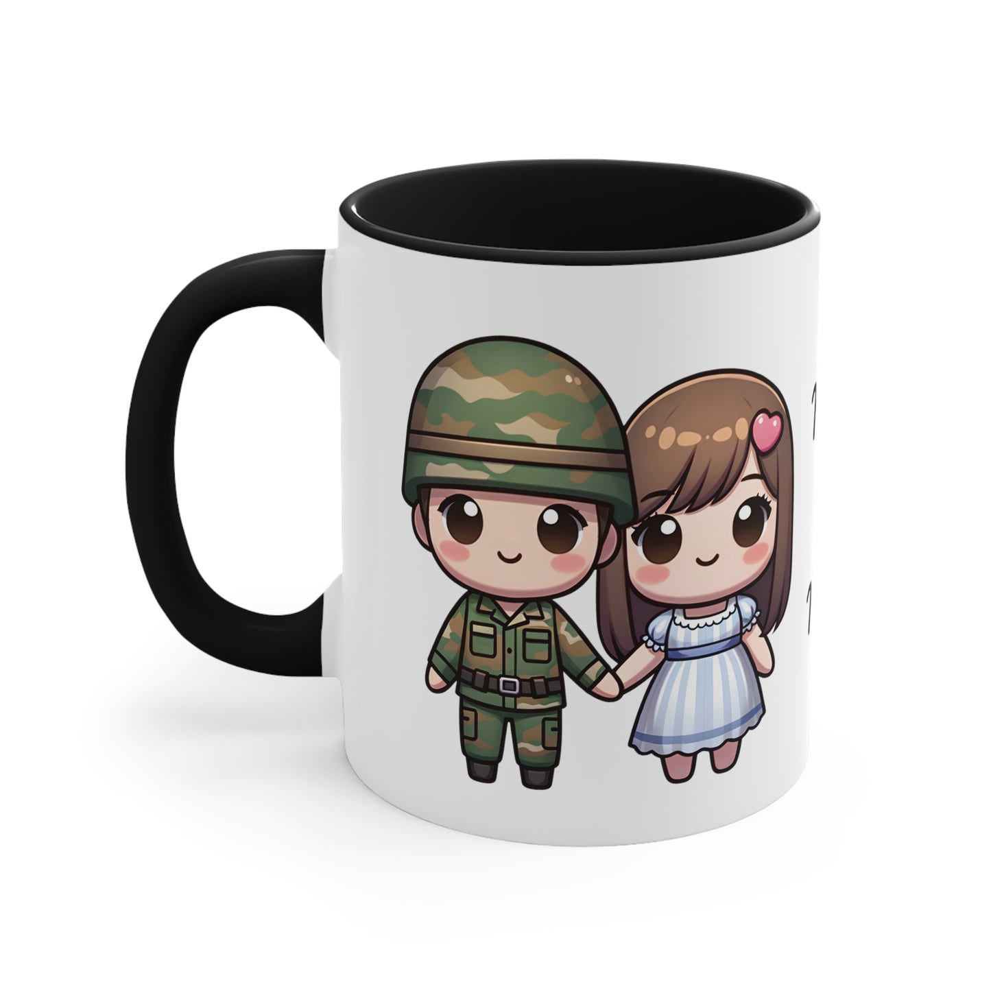 Army Couple Collection 2 Personalized Cute - Custom Accent Coffee Mug, 11oz