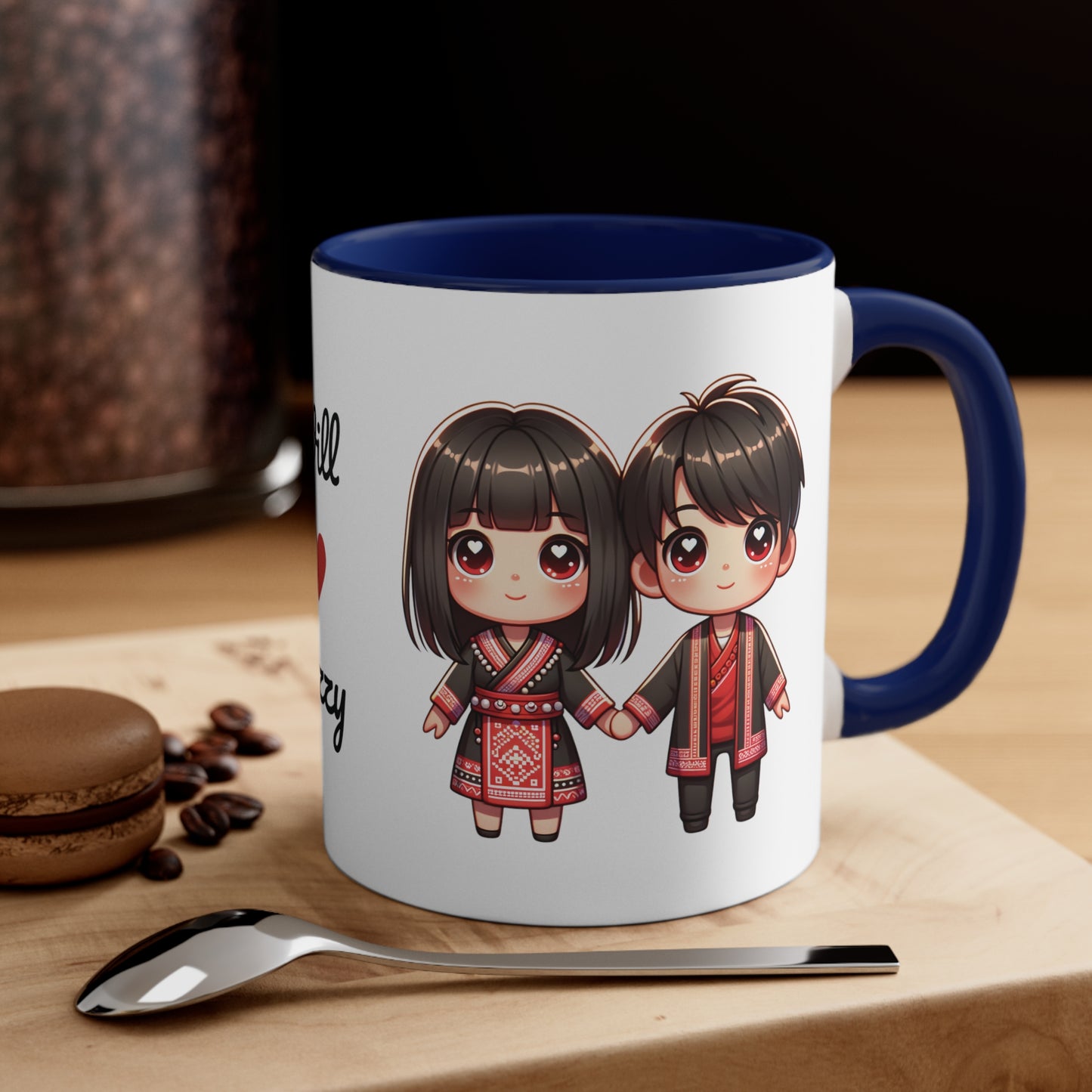 Hmong Couple Red Collection 7 Personalized Cute - Custom Accent Coffee Mug, 11oz