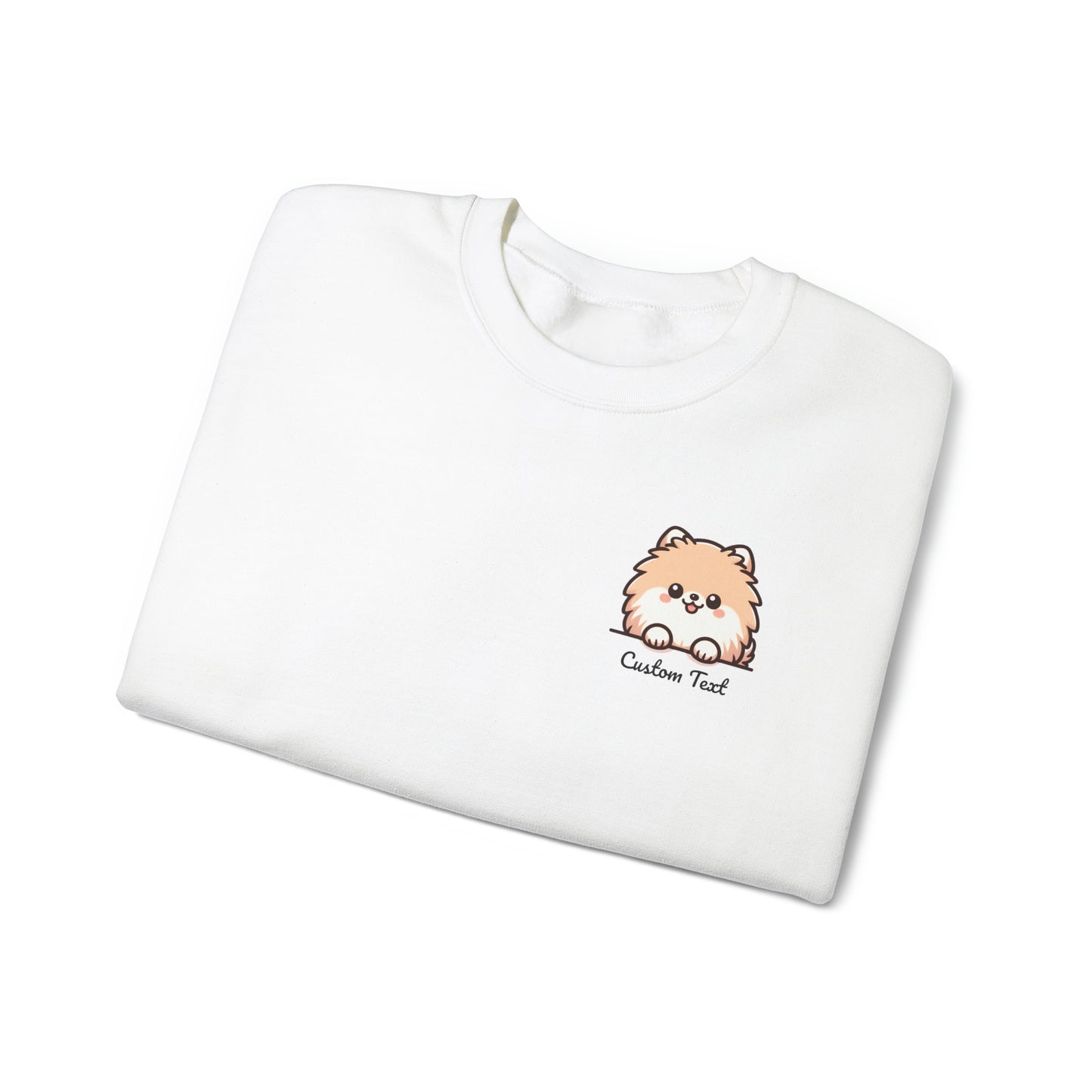 Pomeranian Cute Puppy Dog Pocket Design 2 with Personalized Custom Text - Sweatshirt