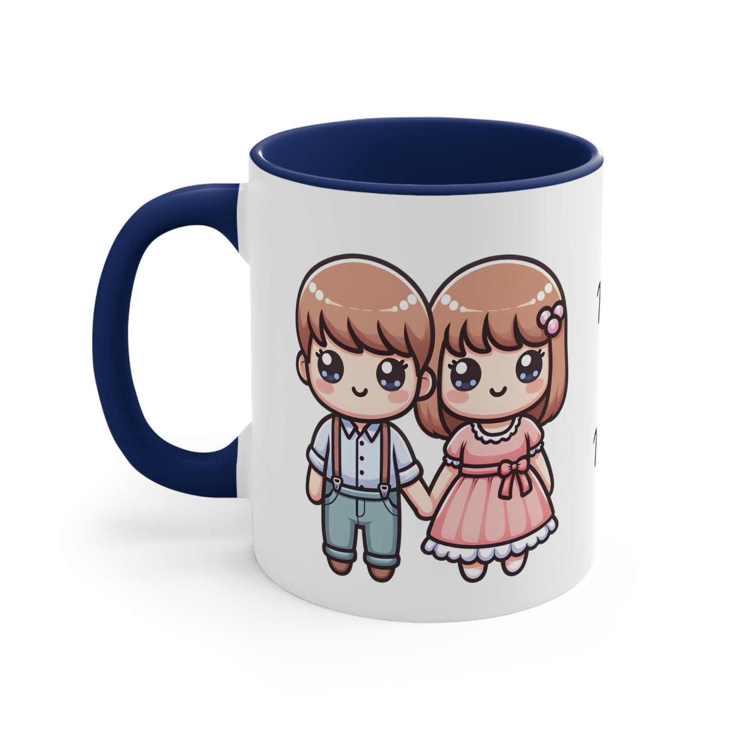 Farmer Couple Collection 3 Personalized Cute - Custom Accent Coffee Mug, 11oz