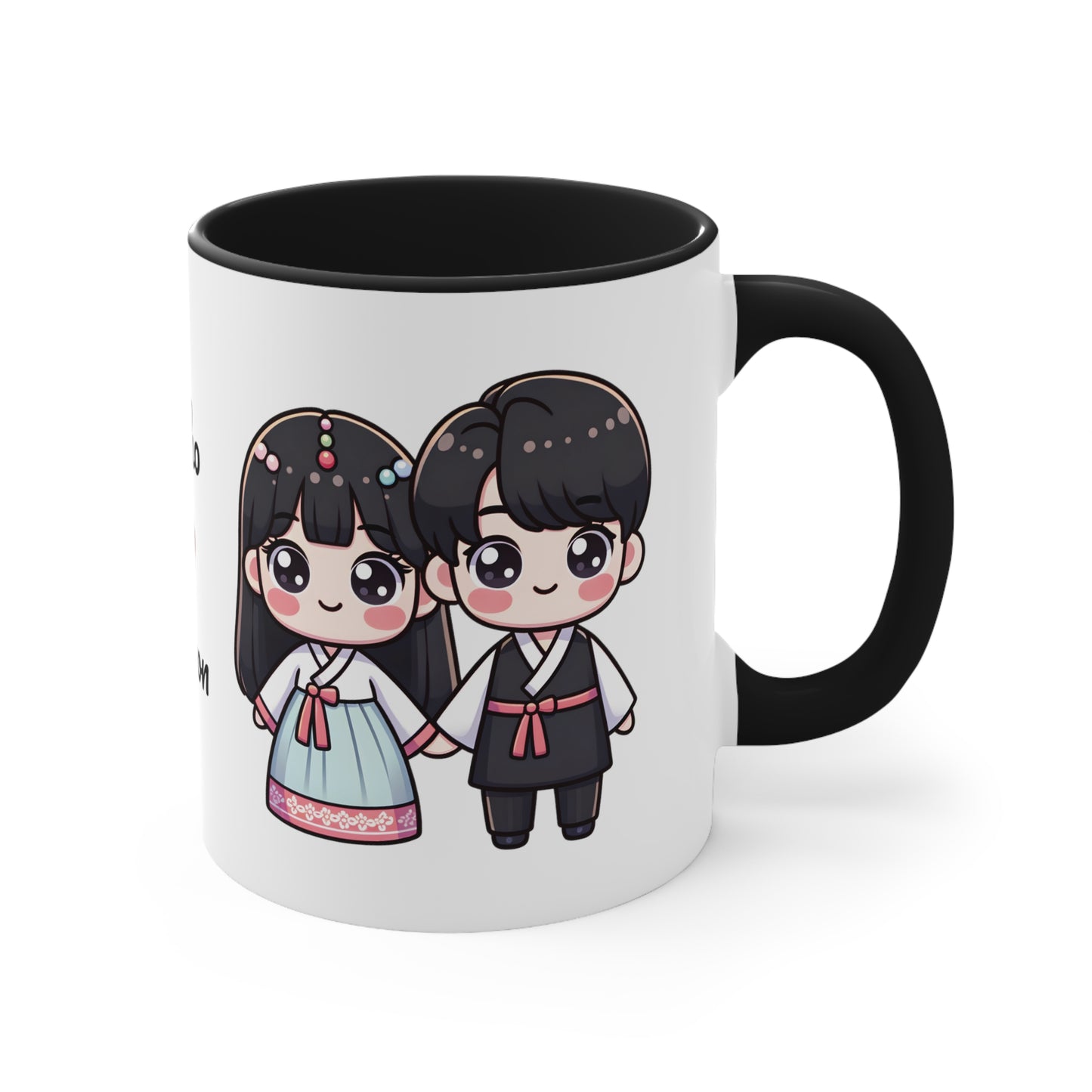 Korean Couple in Korean Clothes Collection 7 Personalized Cute - Custom Accent Coffee Mug, 11oz