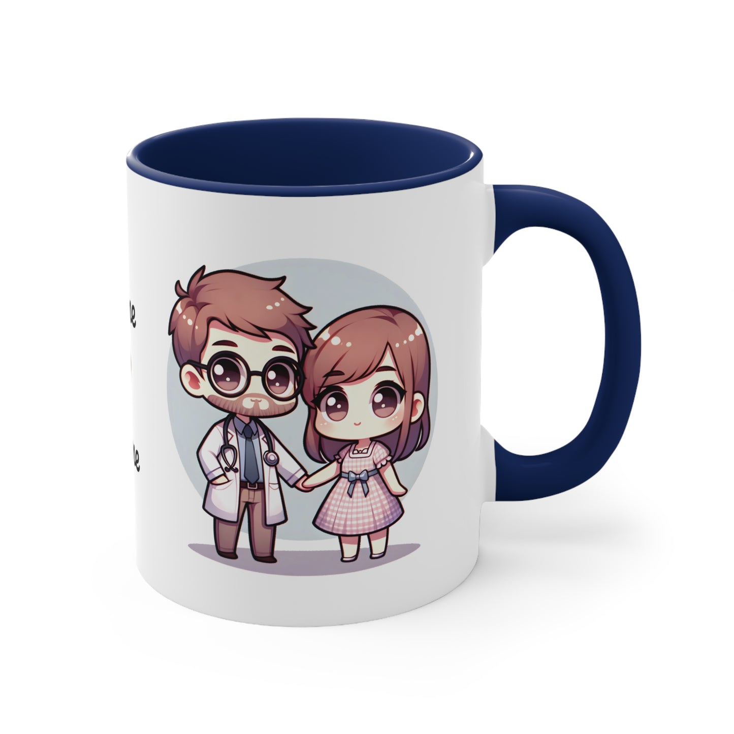 Doctor Couple Collection 4 Personalized Cute - Custom Accent Coffee Mug, 11oz