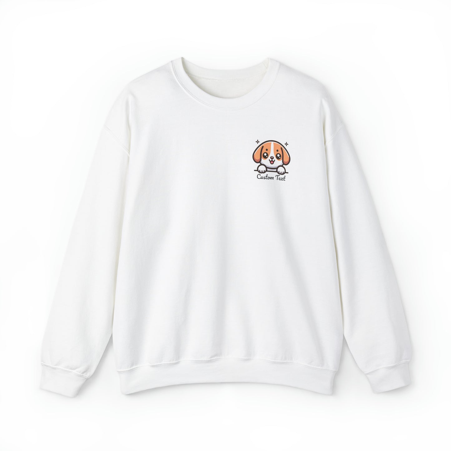 Beagle Cute Puppy Dog Pocket Design with Personalized Custom Text - Sweatshirt