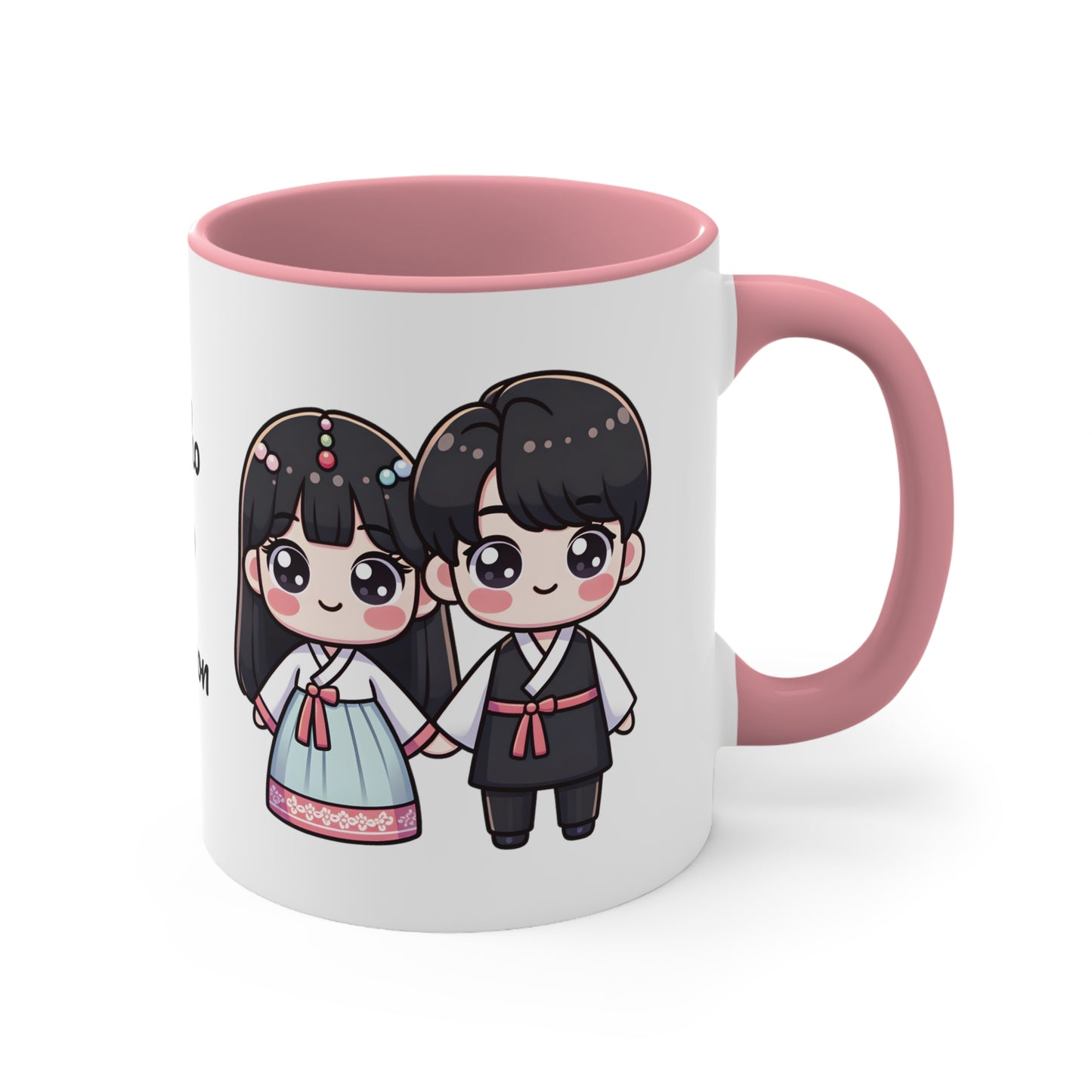 Korean Couple in Korean Clothes Collection 7 Personalized Cute - Custom Accent Coffee Mug, 11oz