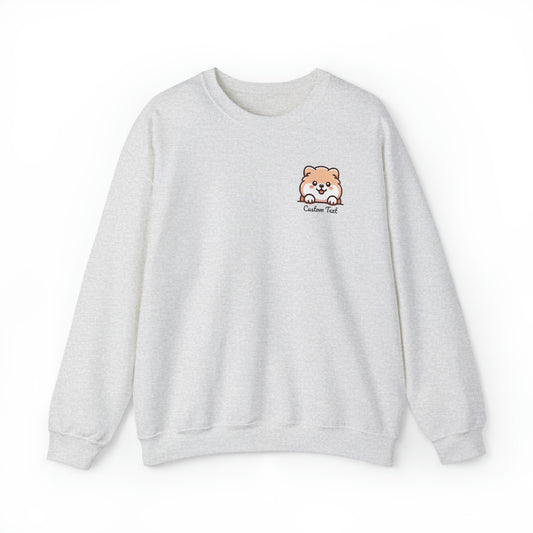 Chow Chow Cute Puppy Dog Pocket Design with Personalized Custom Text - Sweatshirt