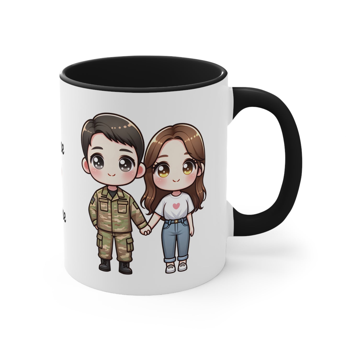 Army Couple Collection 4 Personalized Cute - Custom Accent Coffee Mug, 11oz