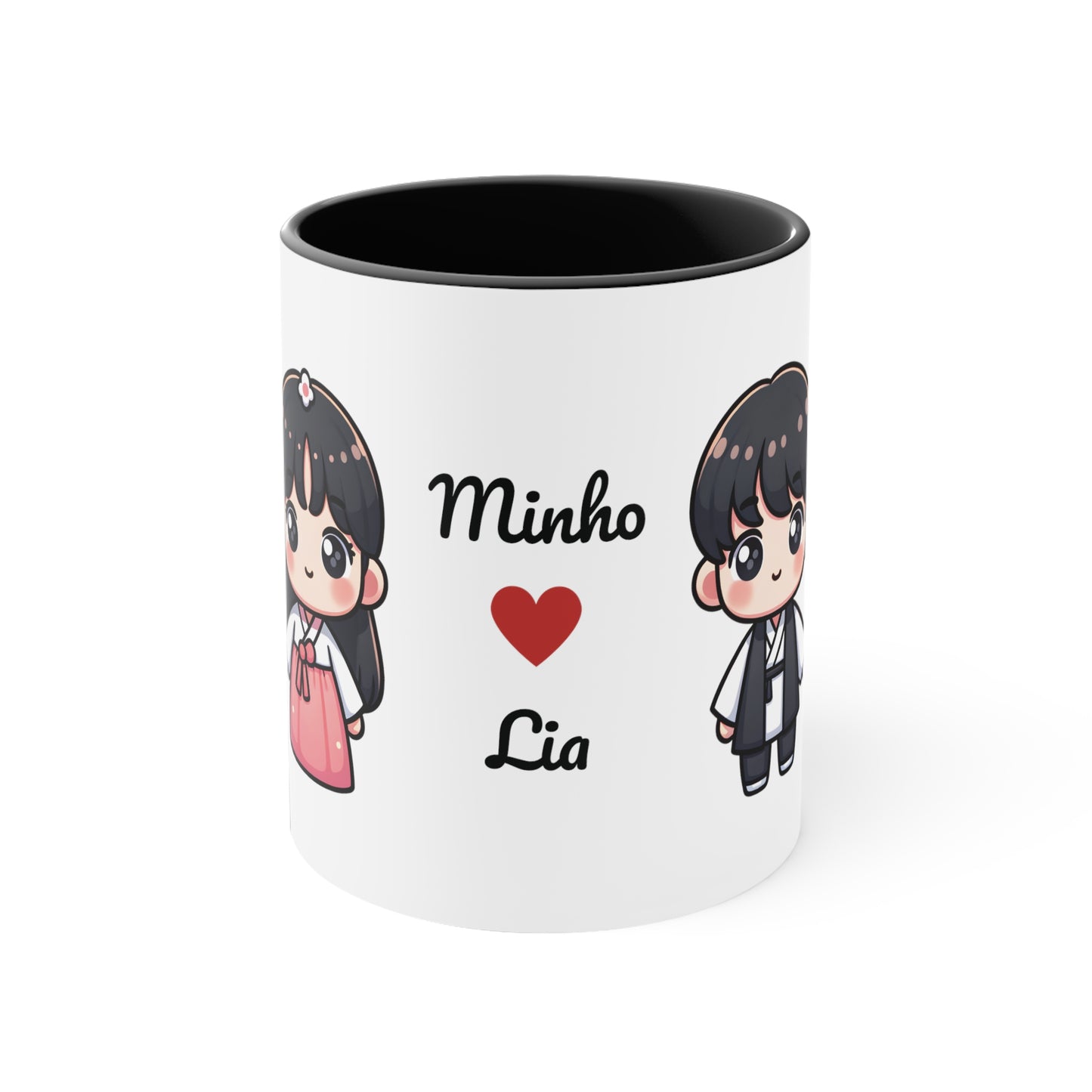 Korean Couple in Korean Clothes Collection 12 Personalized Cute - Custom Accent Coffee Mug, 11oz