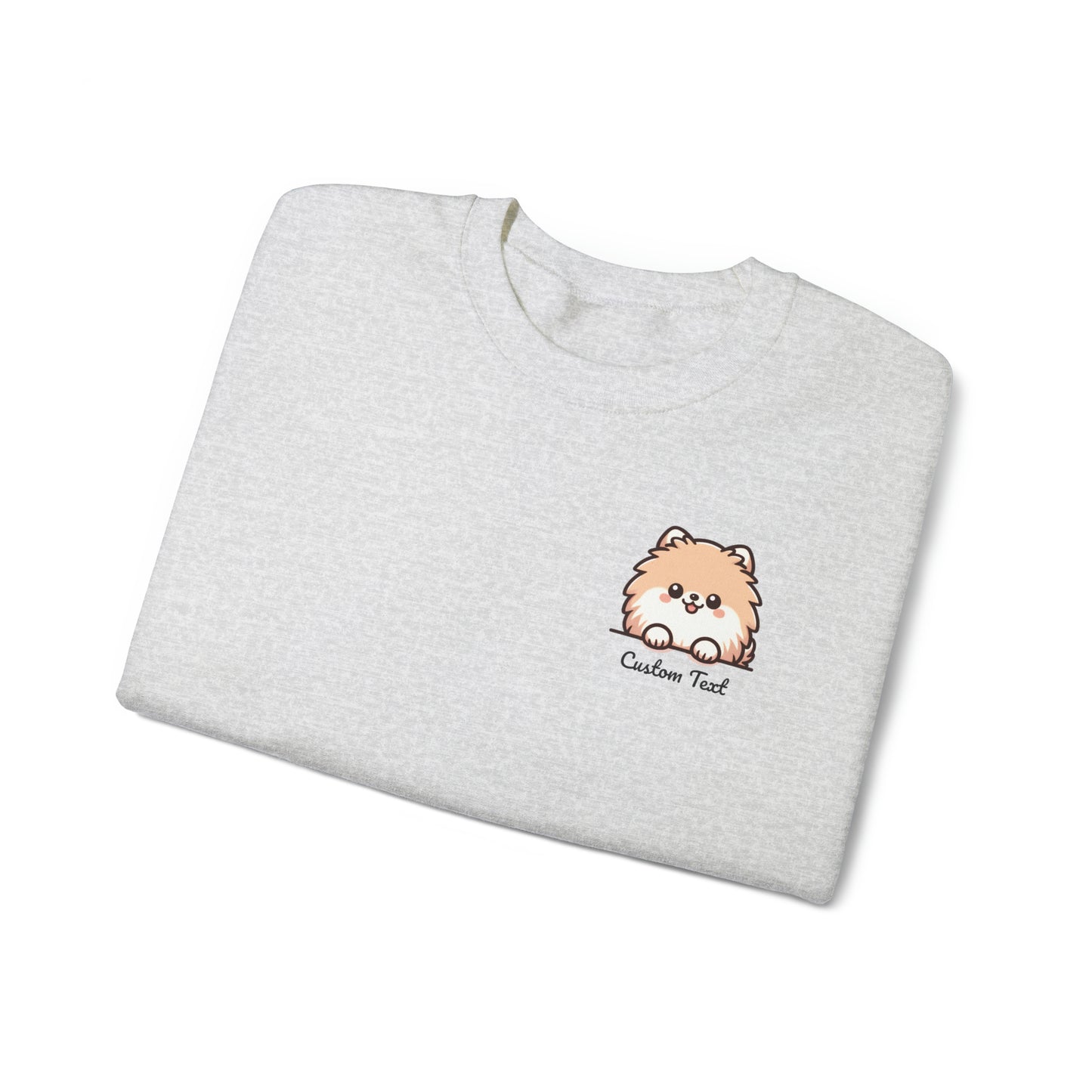 Pomeranian Cute Puppy Dog Pocket Design 2 with Personalized Custom Text - Sweatshirt