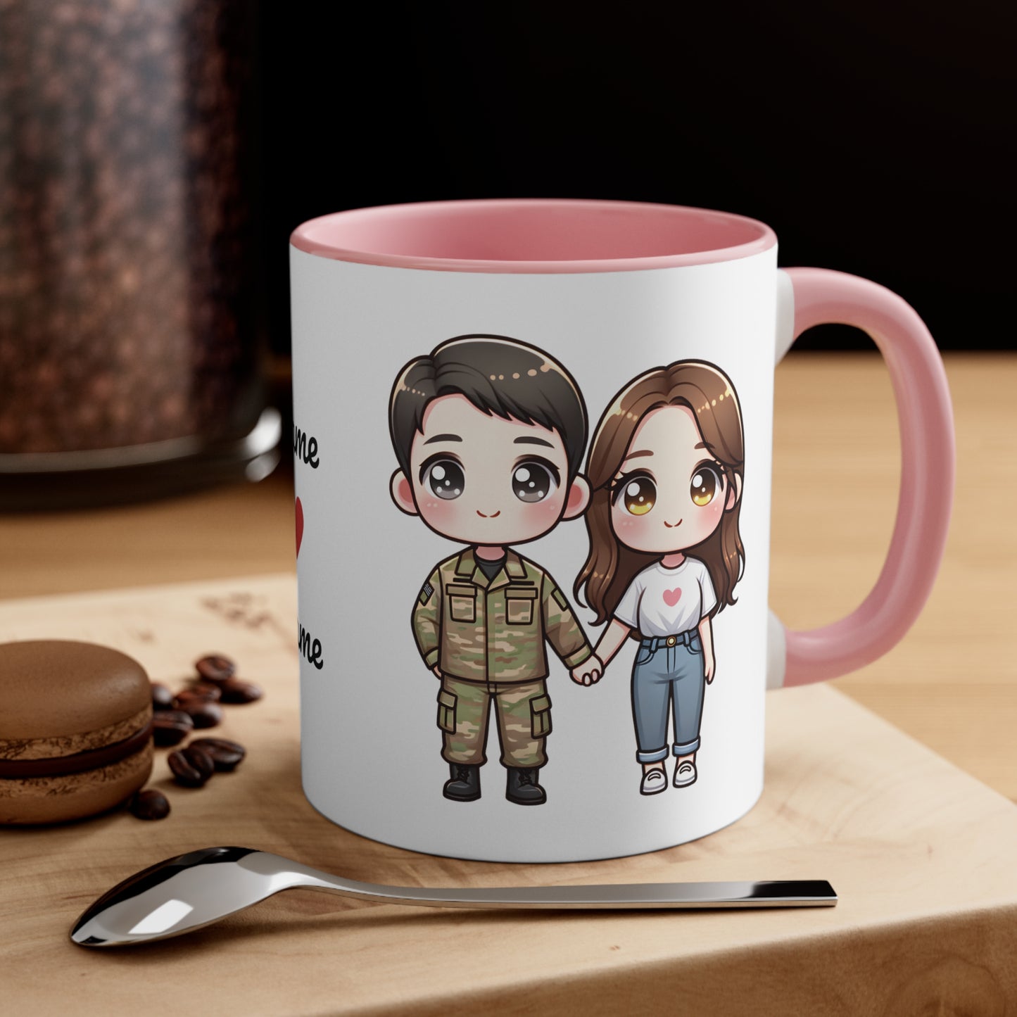 Army Couple Collection 4 Personalized Cute - Custom Accent Coffee Mug, 11oz