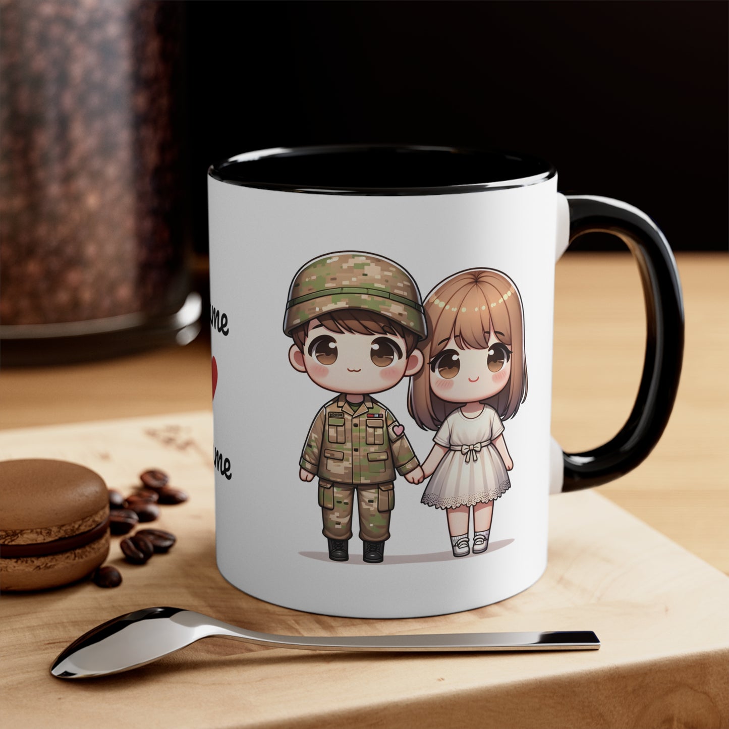 Army Couple Collection 5 Personalized Cute - Custom Accent Coffee Mug, 11oz