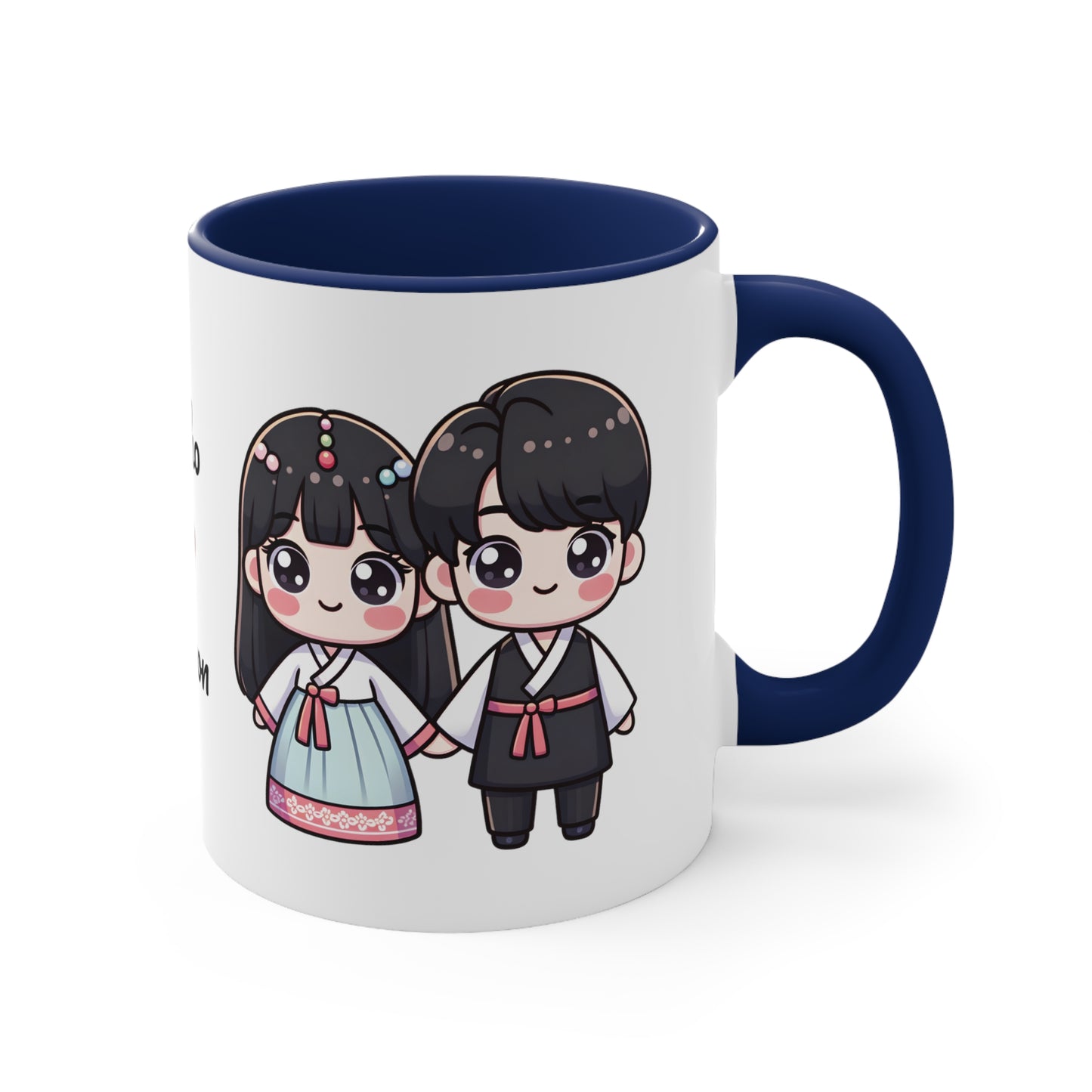 Korean Couple in Korean Clothes Collection 7 Personalized Cute - Custom Accent Coffee Mug, 11oz