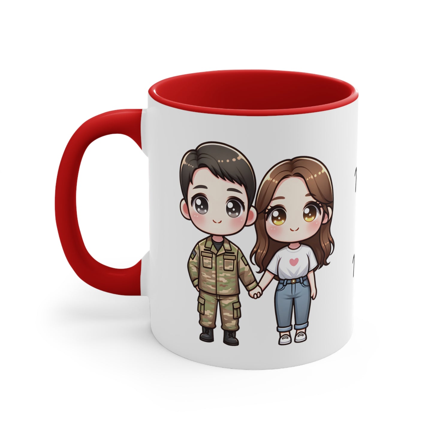 Army Couple Collection 4 Personalized Cute - Custom Accent Coffee Mug, 11oz