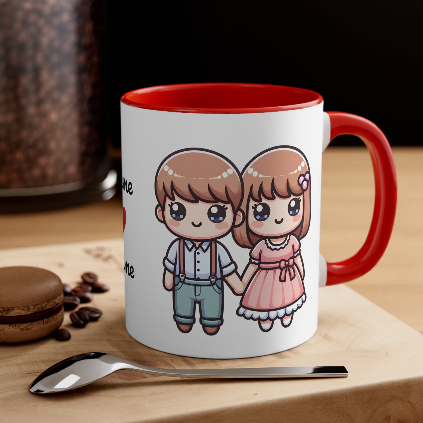 Farmer Couple Collection 3 Personalized Cute - Custom Accent Coffee Mug, 11oz