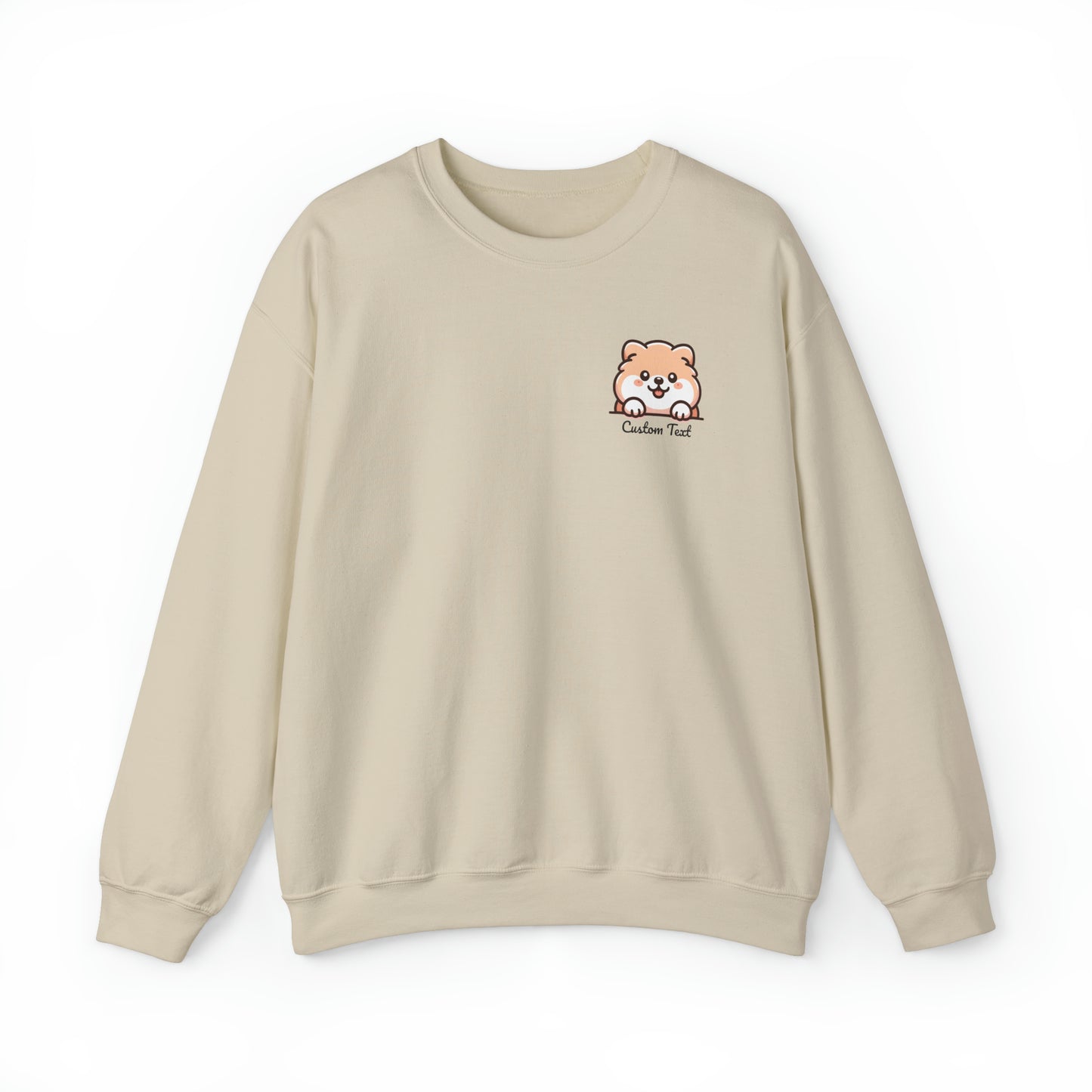 Chow Chow Cute Puppy Dog Pocket Design with Personalized Custom Text - Sweatshirt