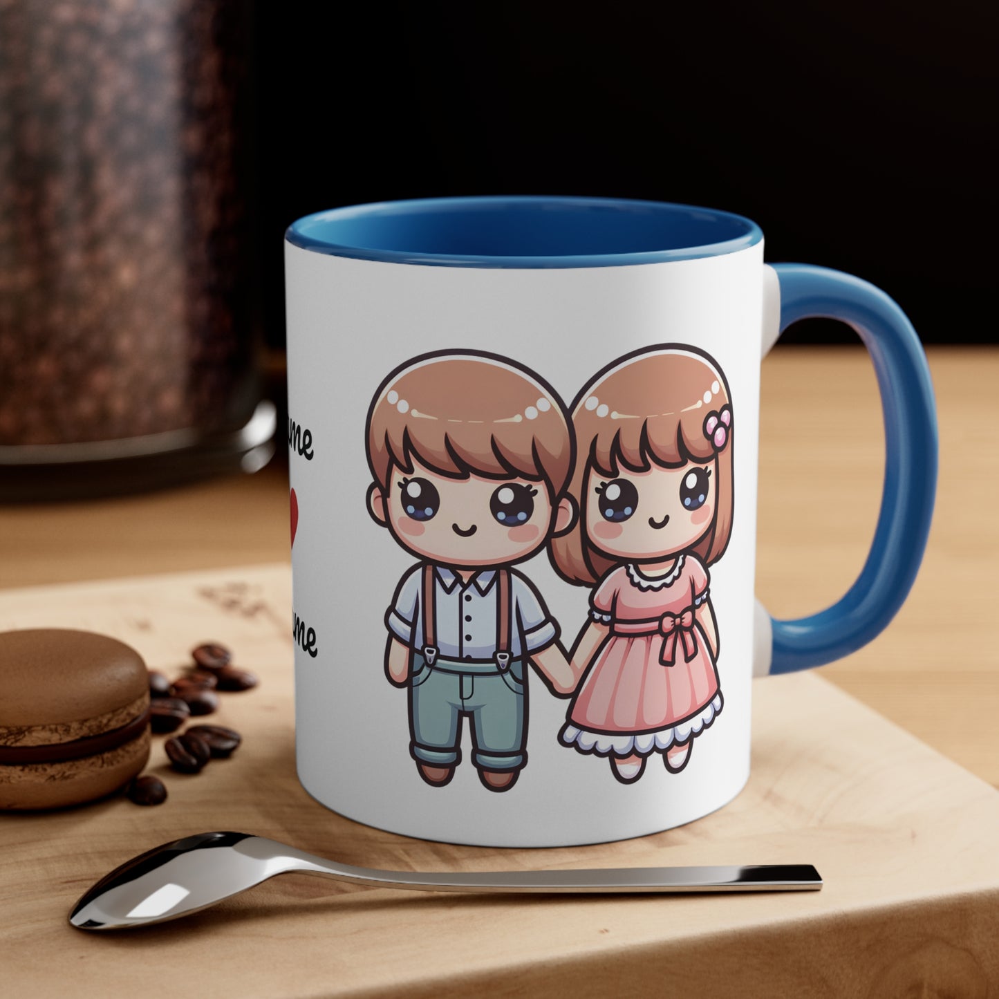 Farmer Couple Collection 3 Personalized Cute - Custom Accent Coffee Mug, 11oz