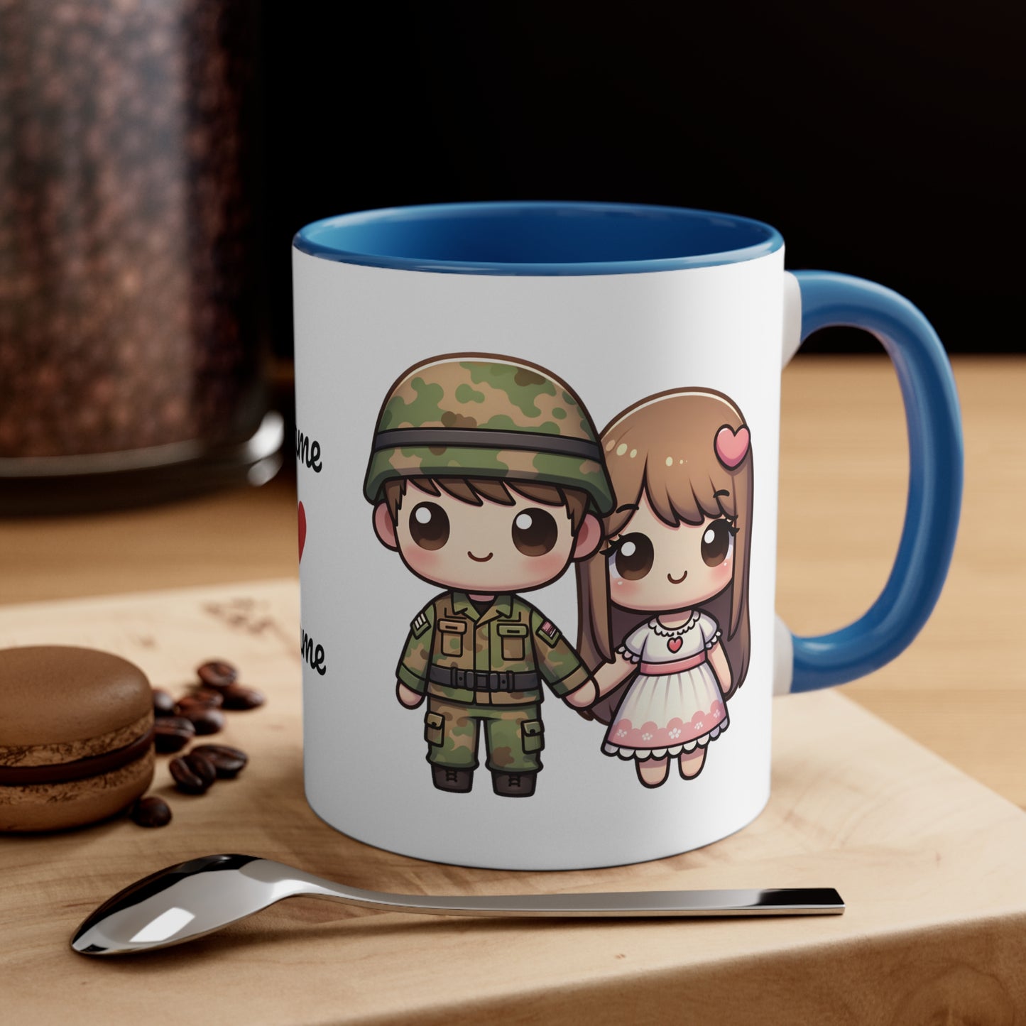 Army Couple Collection 3 Personalized Cute - Custom Accent Coffee Mug, 11oz