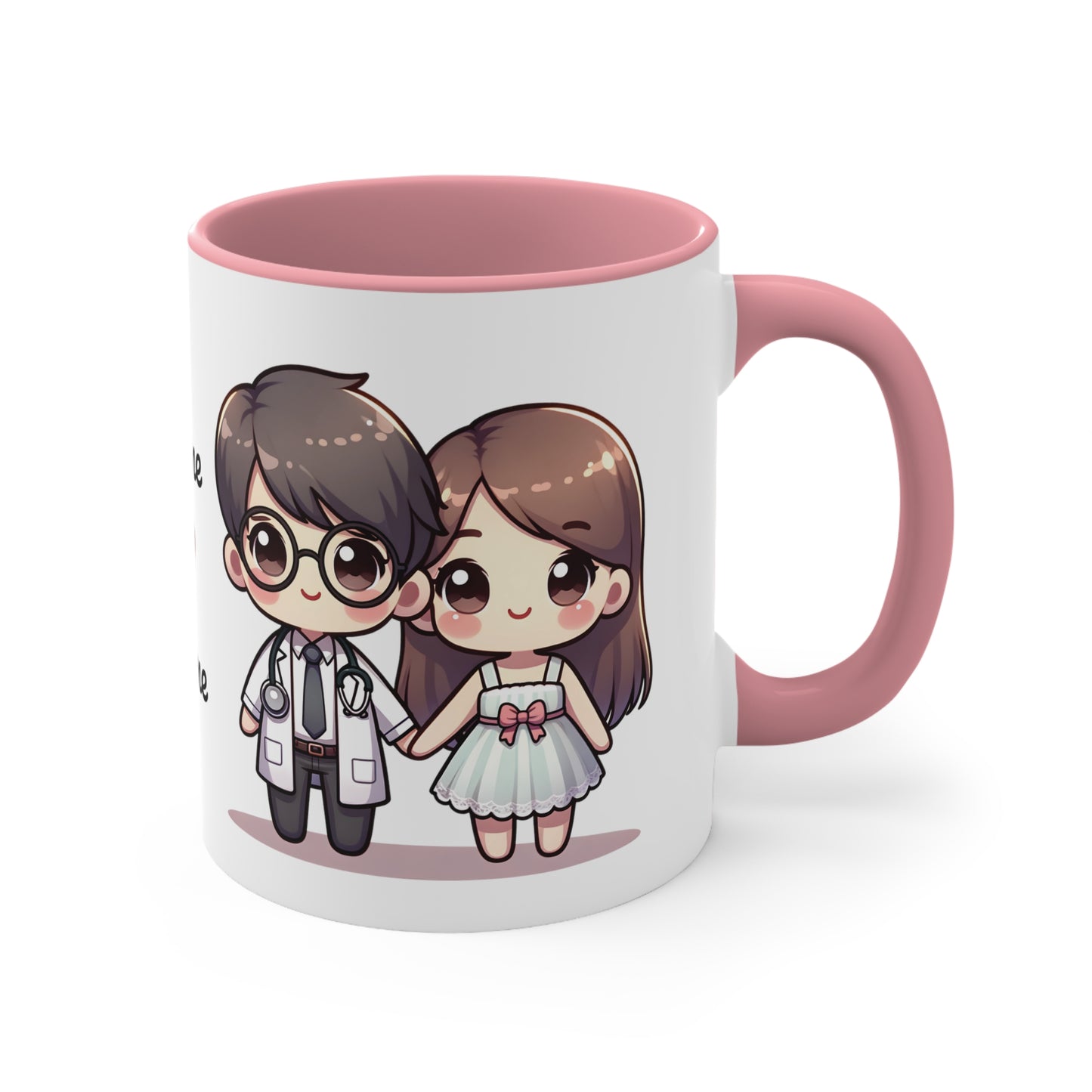 Doctor Couple Collection 5 Personalized Cute - Custom Accent Coffee Mug, 11oz