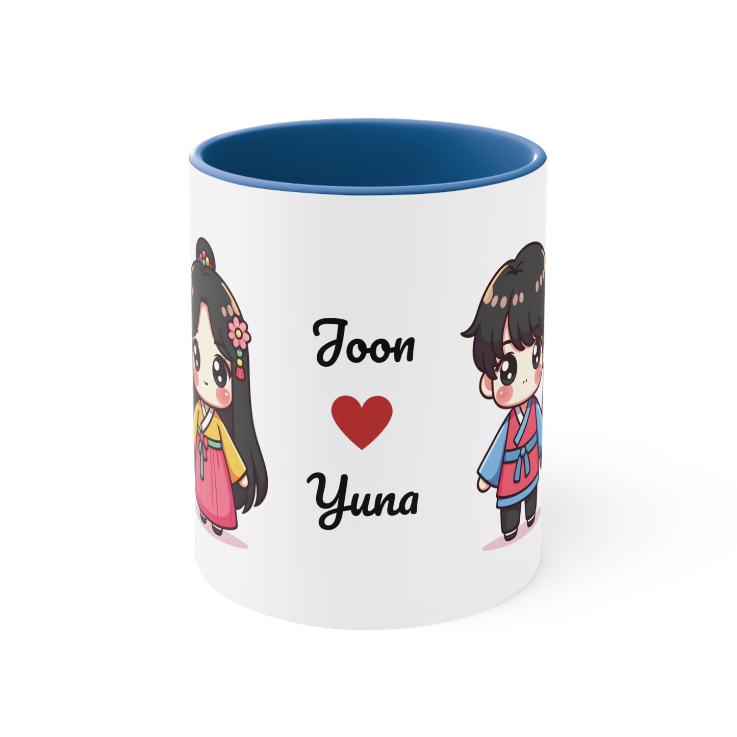 Korean Couple in Korean Clothes Collection 3 Personalized Cute - Custom Accent Coffee Mug, 11oz