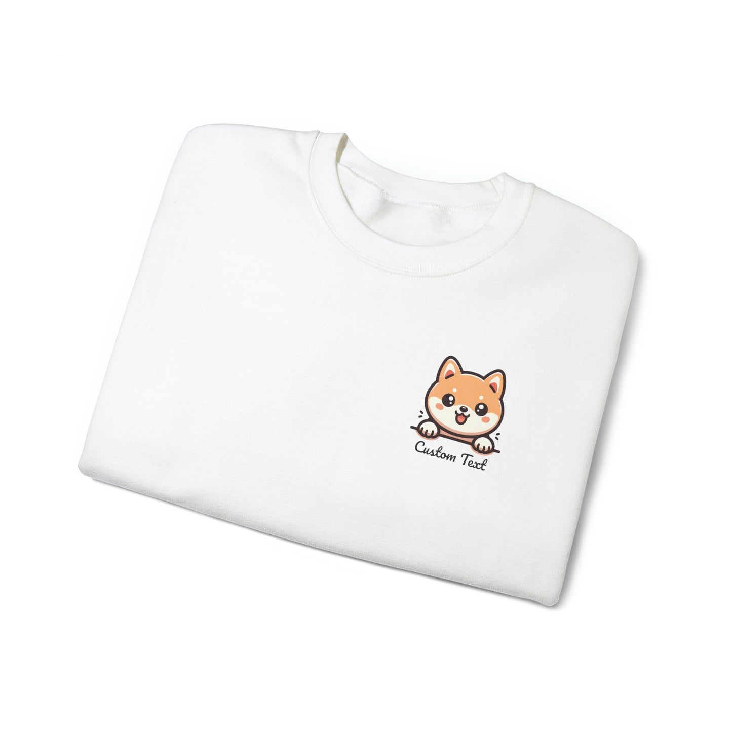 Shiba Inu Puppy Dog Pocket Design with Personalized Custom Text - Sweatshirt