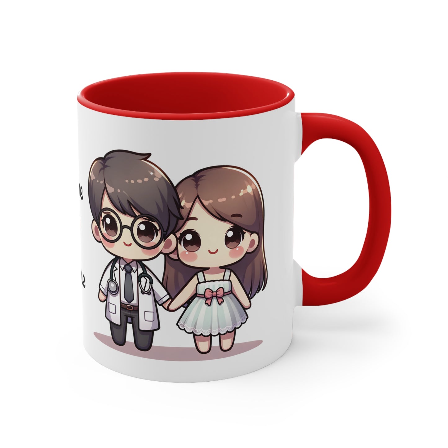 Doctor Couple Collection 5 Personalized Cute - Custom Accent Coffee Mug, 11oz