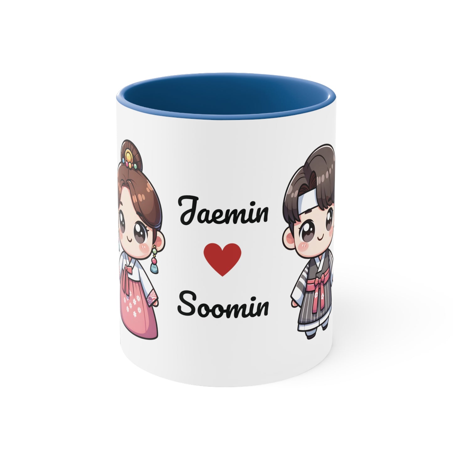 Korean Couple in Korean Clothes Collection 8 Personalized Cute - Custom Accent Coffee Mug, 11oz