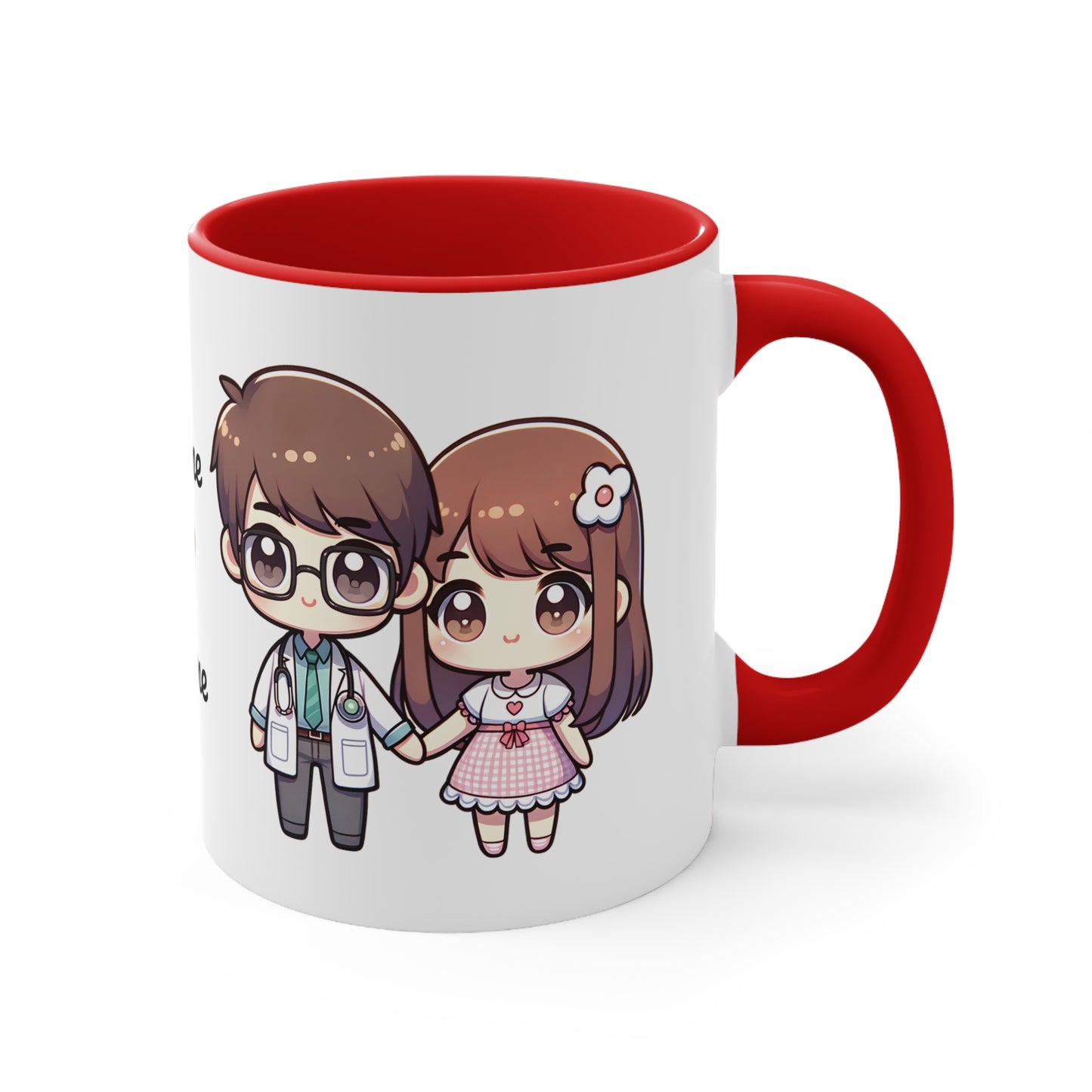 Doctor Couple Collection 3 Personalized Cute - Custom Accent Coffee Mug, 11oz