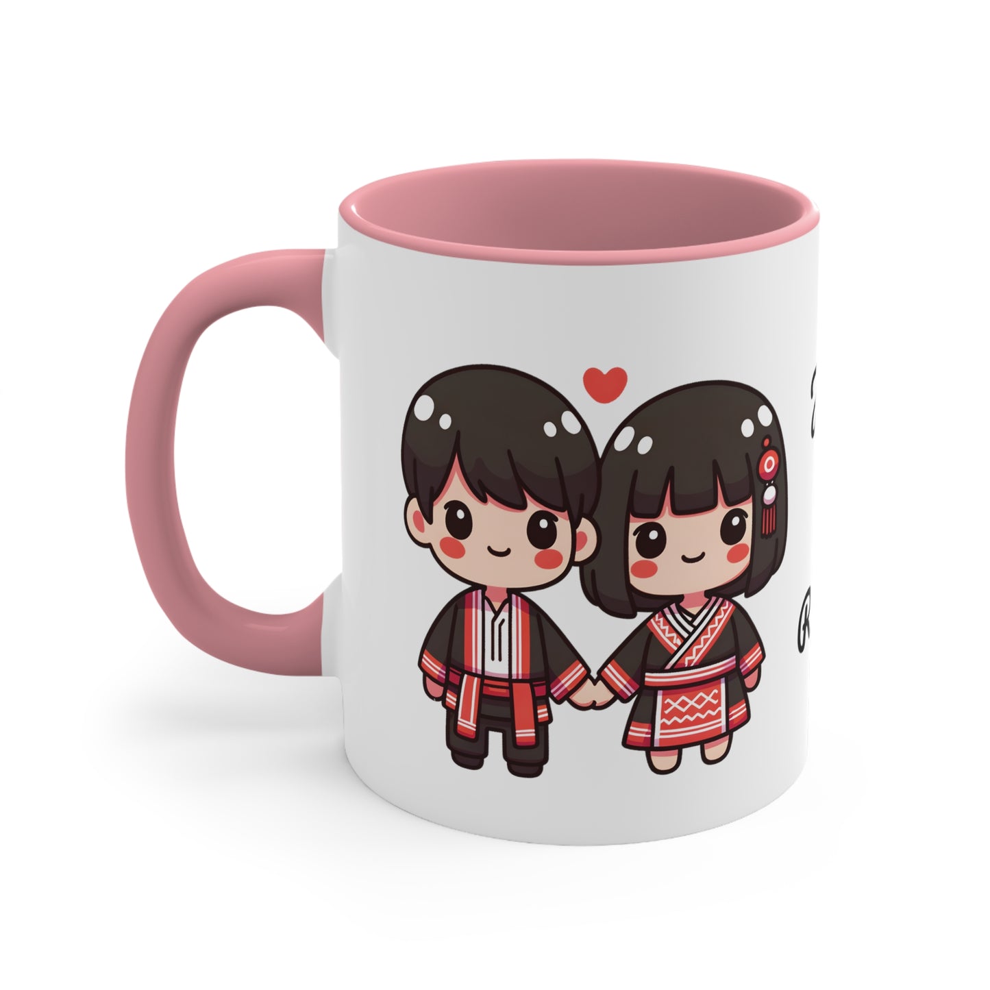 Hmong Couple Red Collection 5 Personalized Cute - Custom Accent Coffee Mug, 11oz