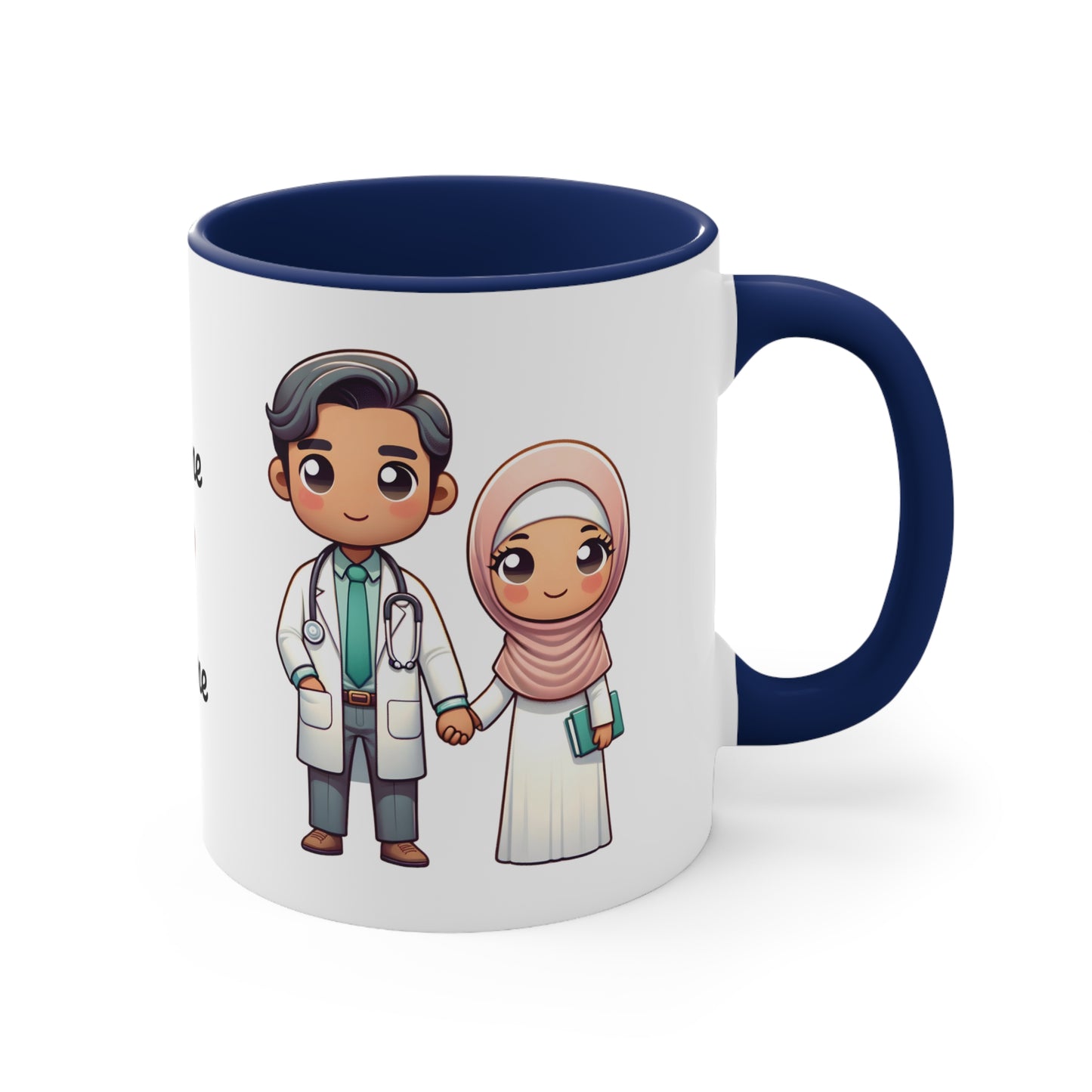 Doctor Couple Collection 6 Personalized Cute - Custom Accent Coffee Mug, 11oz