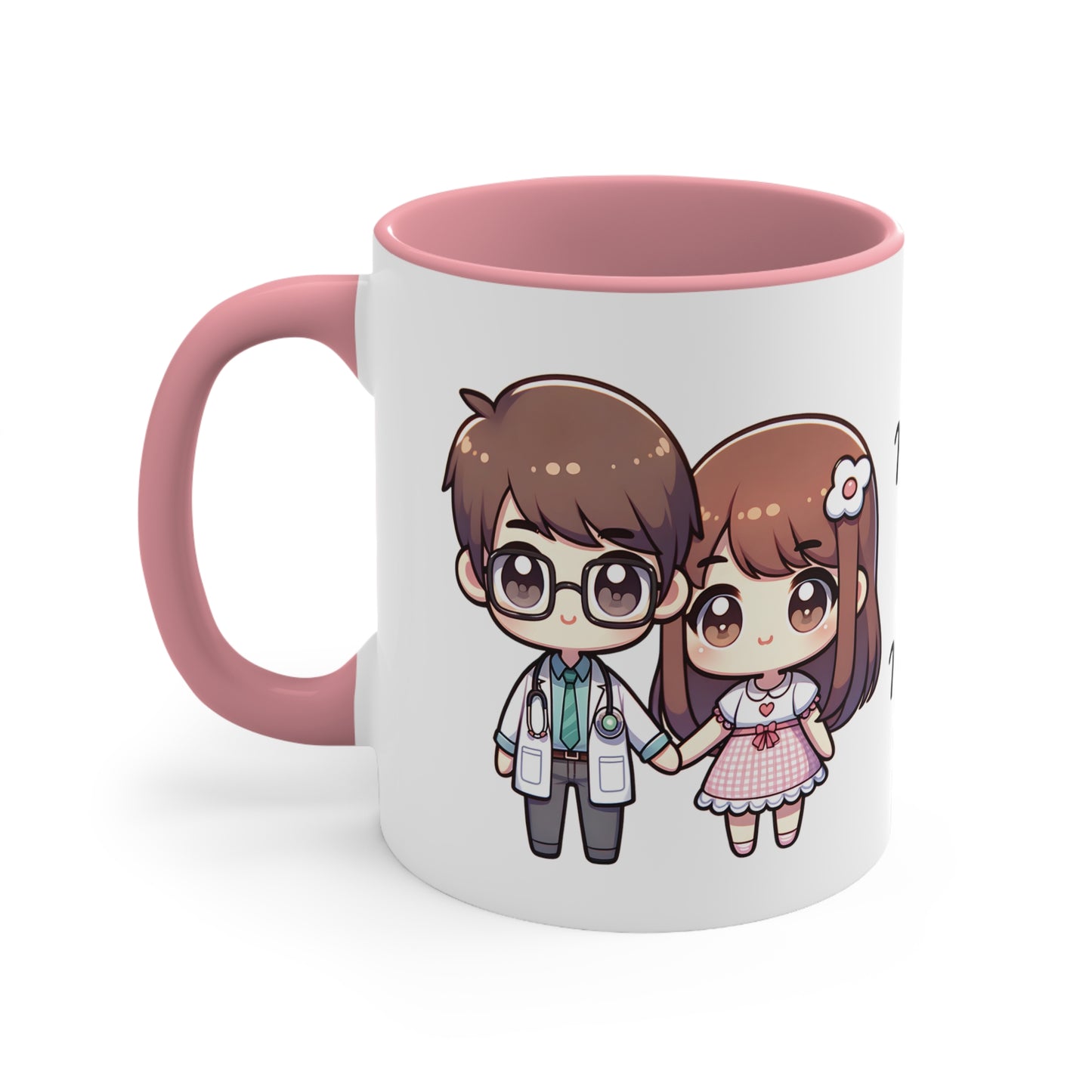 Doctor Couple Collection 3 Personalized Cute - Custom Accent Coffee Mug, 11oz