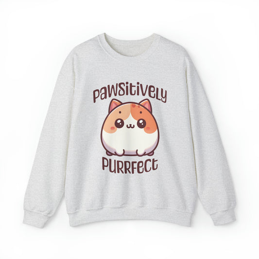 Pawsitively Purrfect Cat Design - Sweatshirt